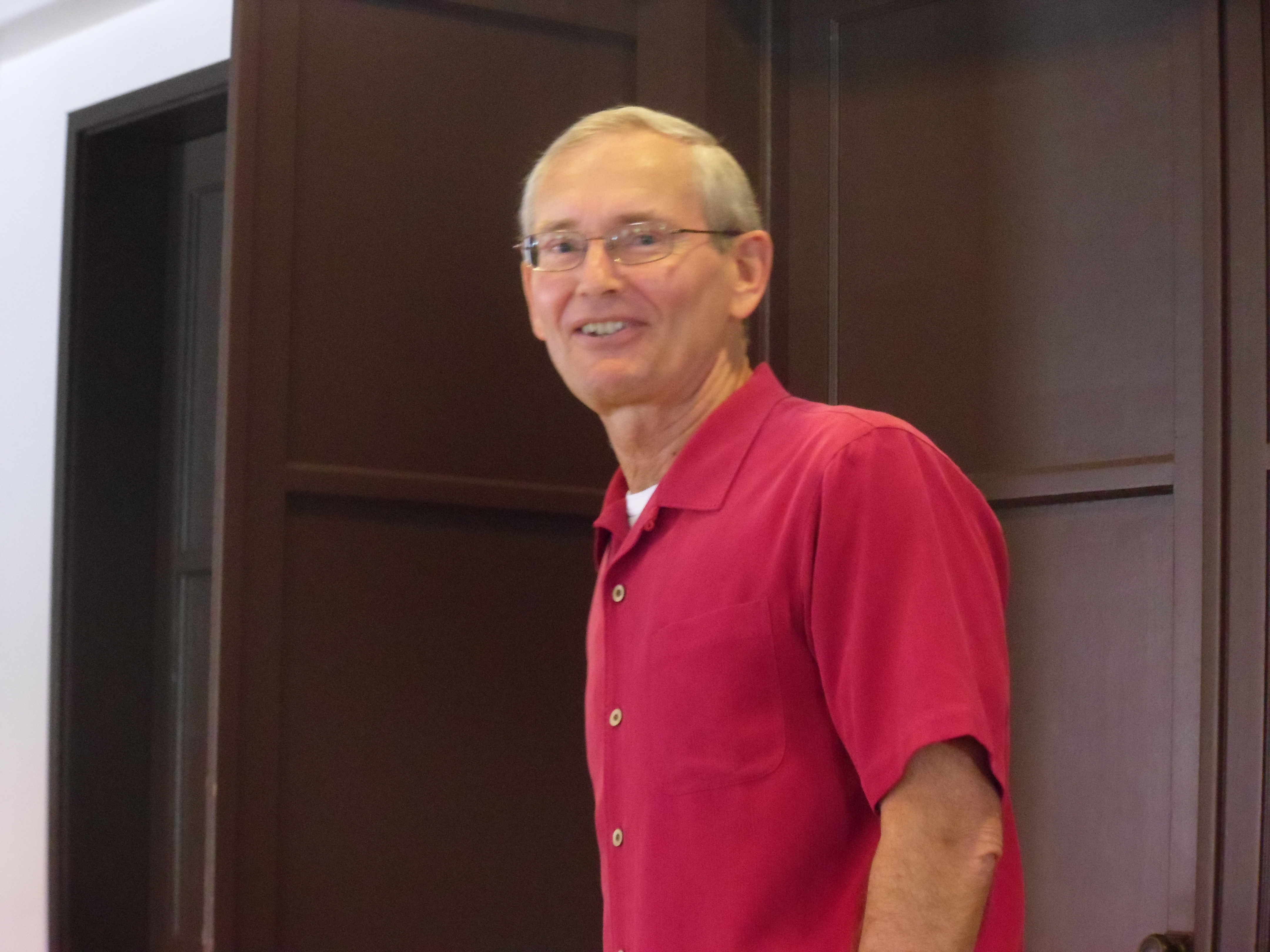 Dick Kaufmann leading the church planter's meeting