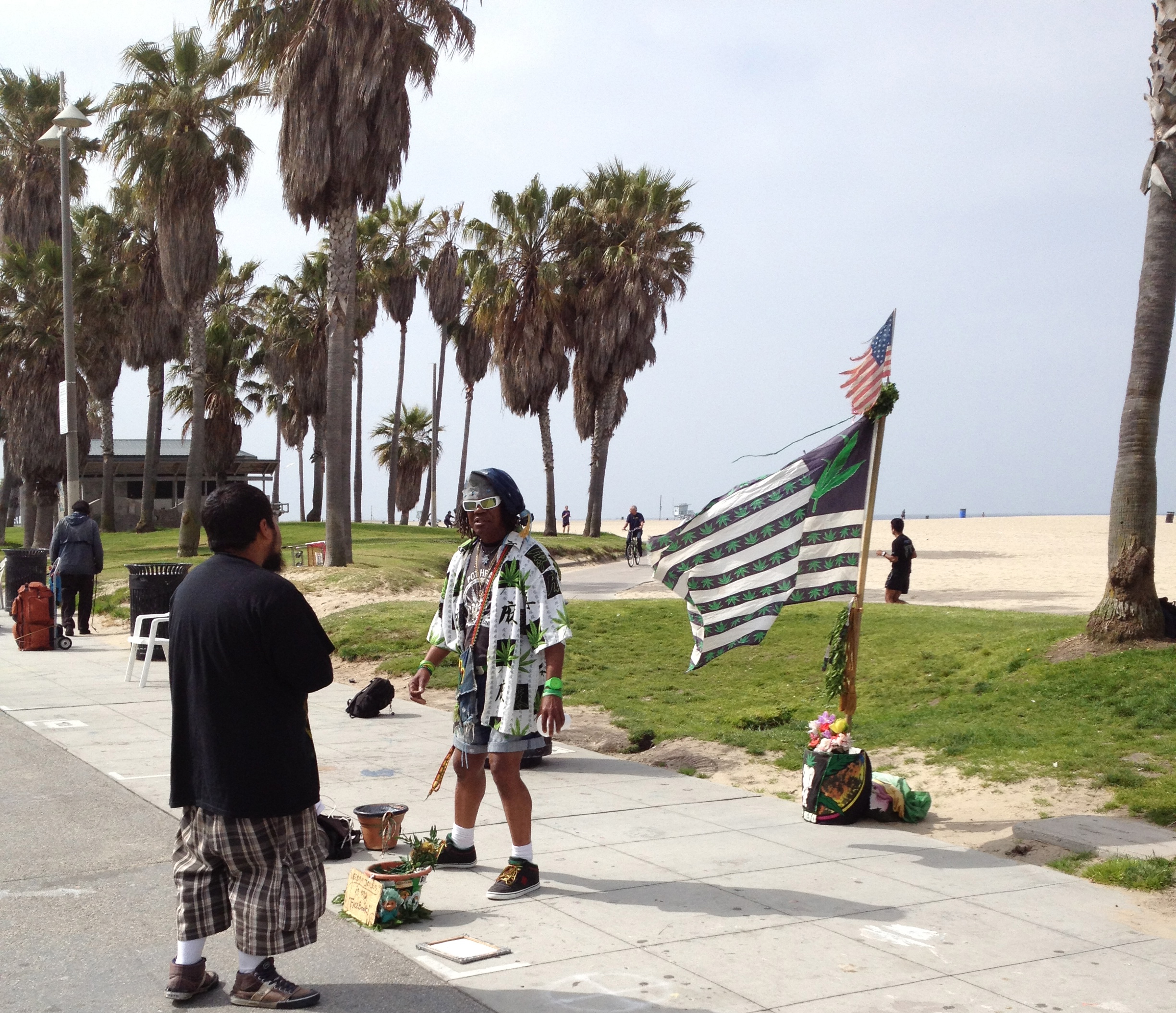 The guy in Venice promoting his cause
