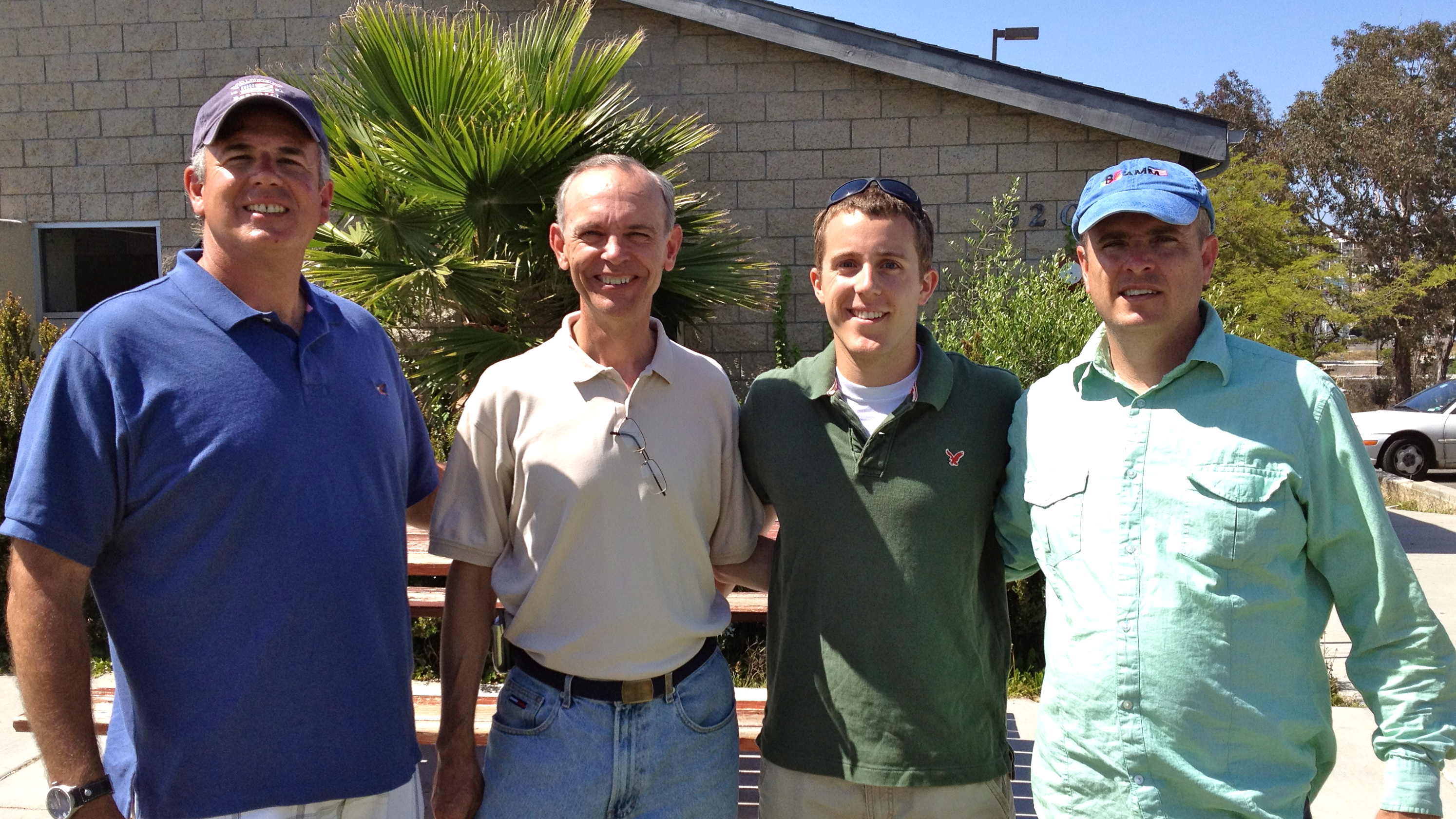 Our neighborhood evangelistic team - Dave, Jim, Zach and Ray