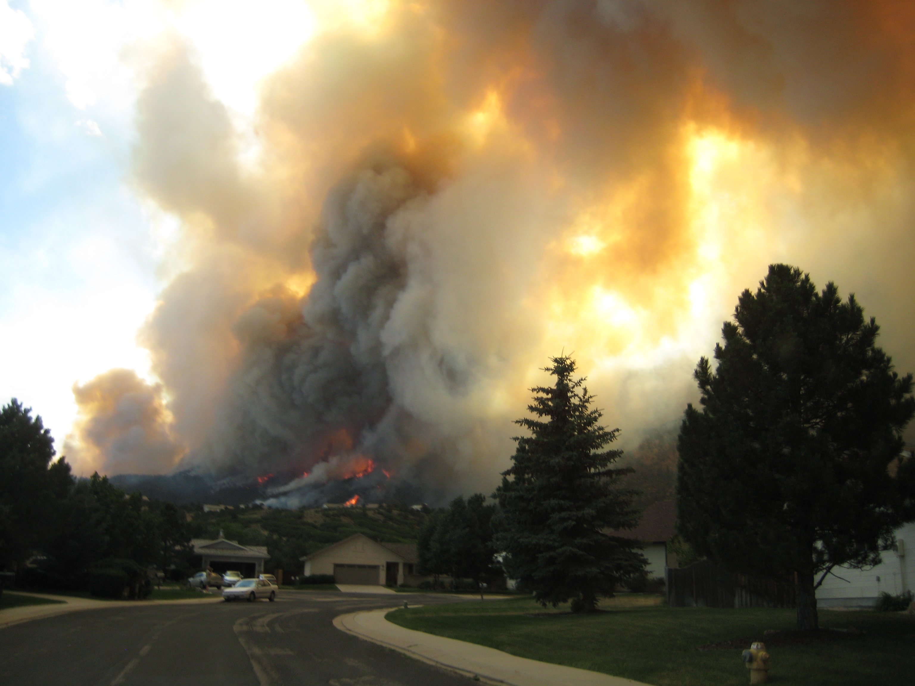 This photo was taken from Tom Graham's house as they were leaving at 4:30 PM on Tuesday