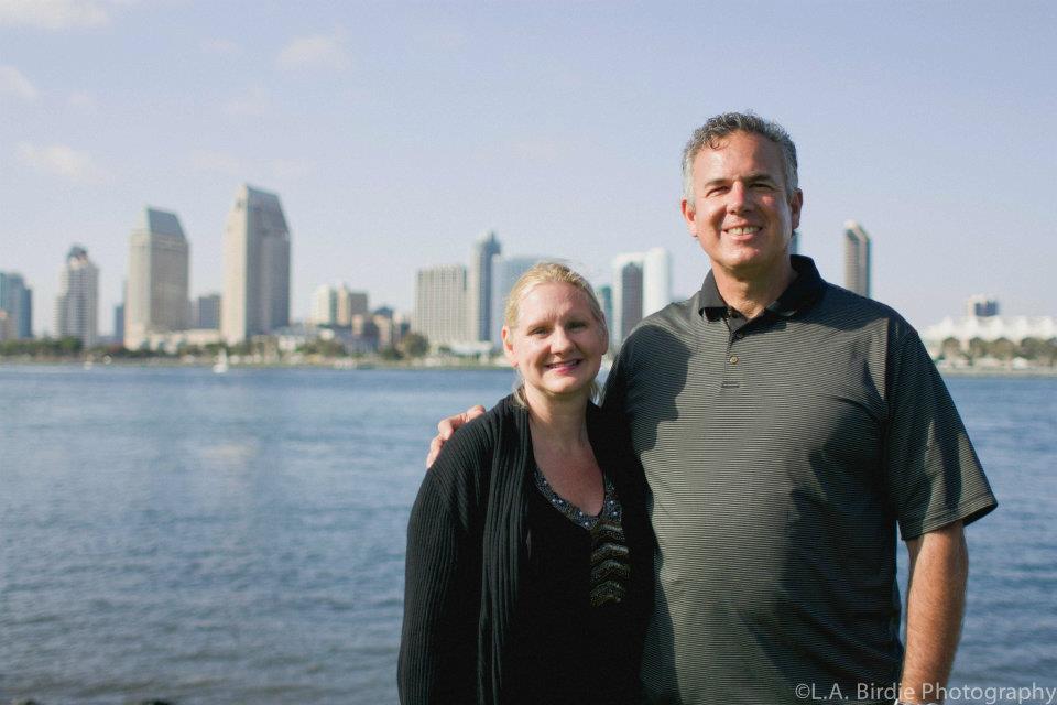 Dawn & Dave with the San Diego Harbor in the background 