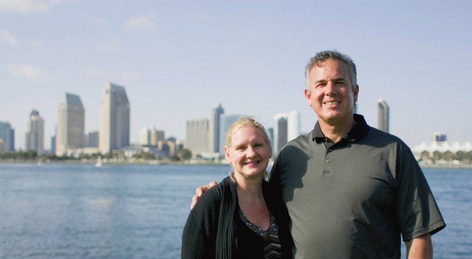 David & Dawn with the San Diego Harbor in the background
