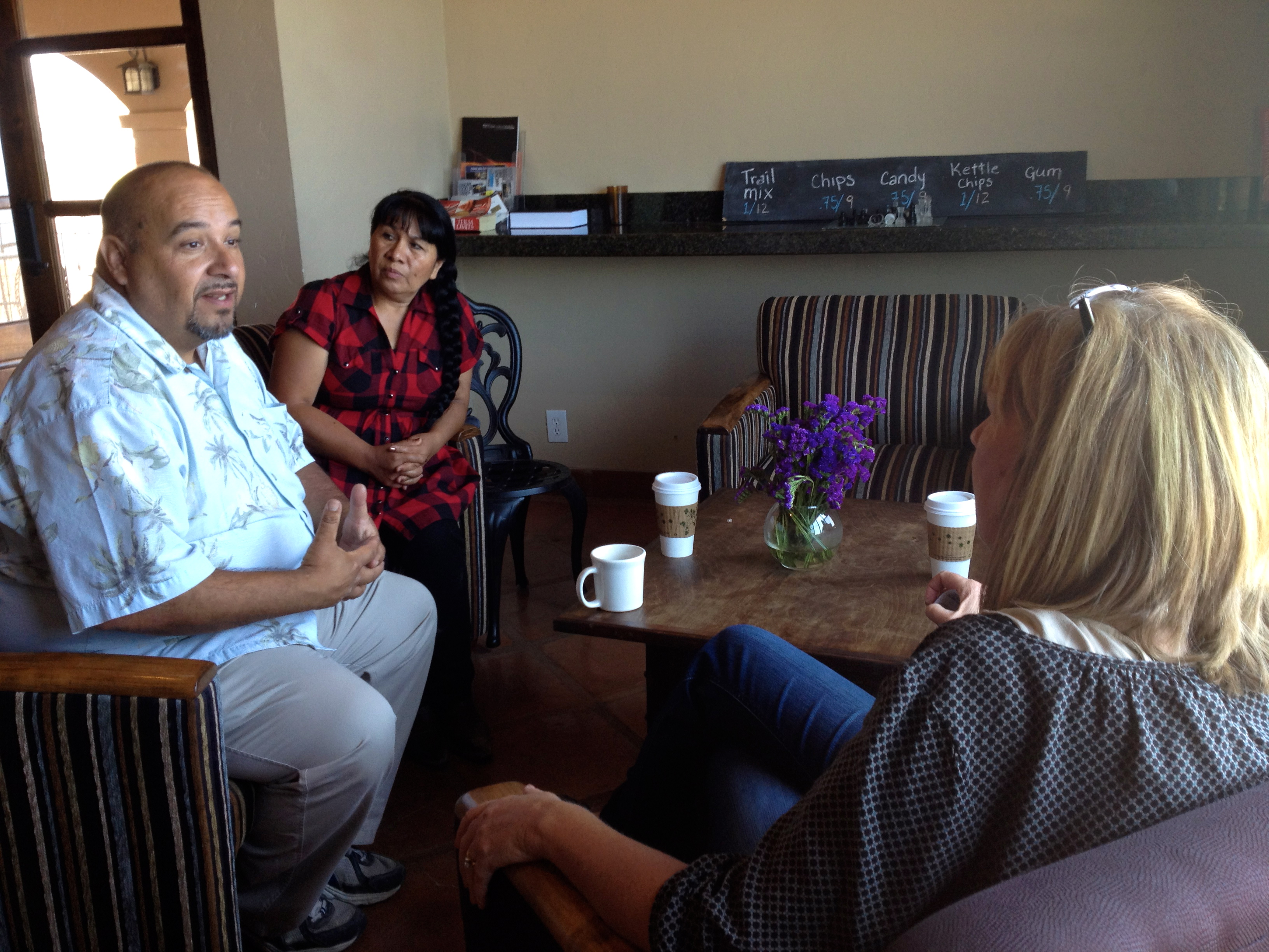 Pastor Leo & Gloria meeting with Janet Lambert at the YWAM center