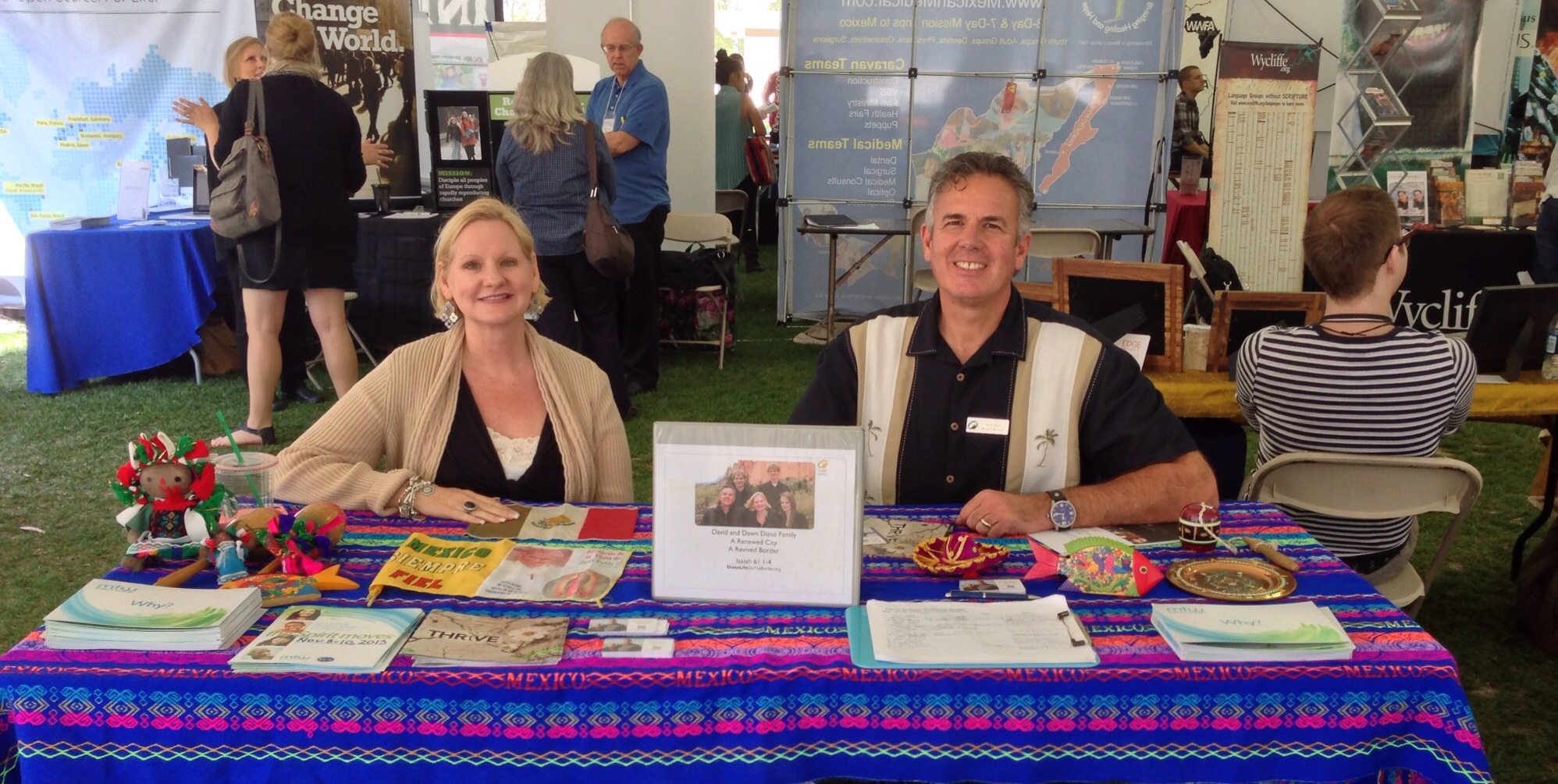Dawn and Dave at our booth at the Biola global missions conference