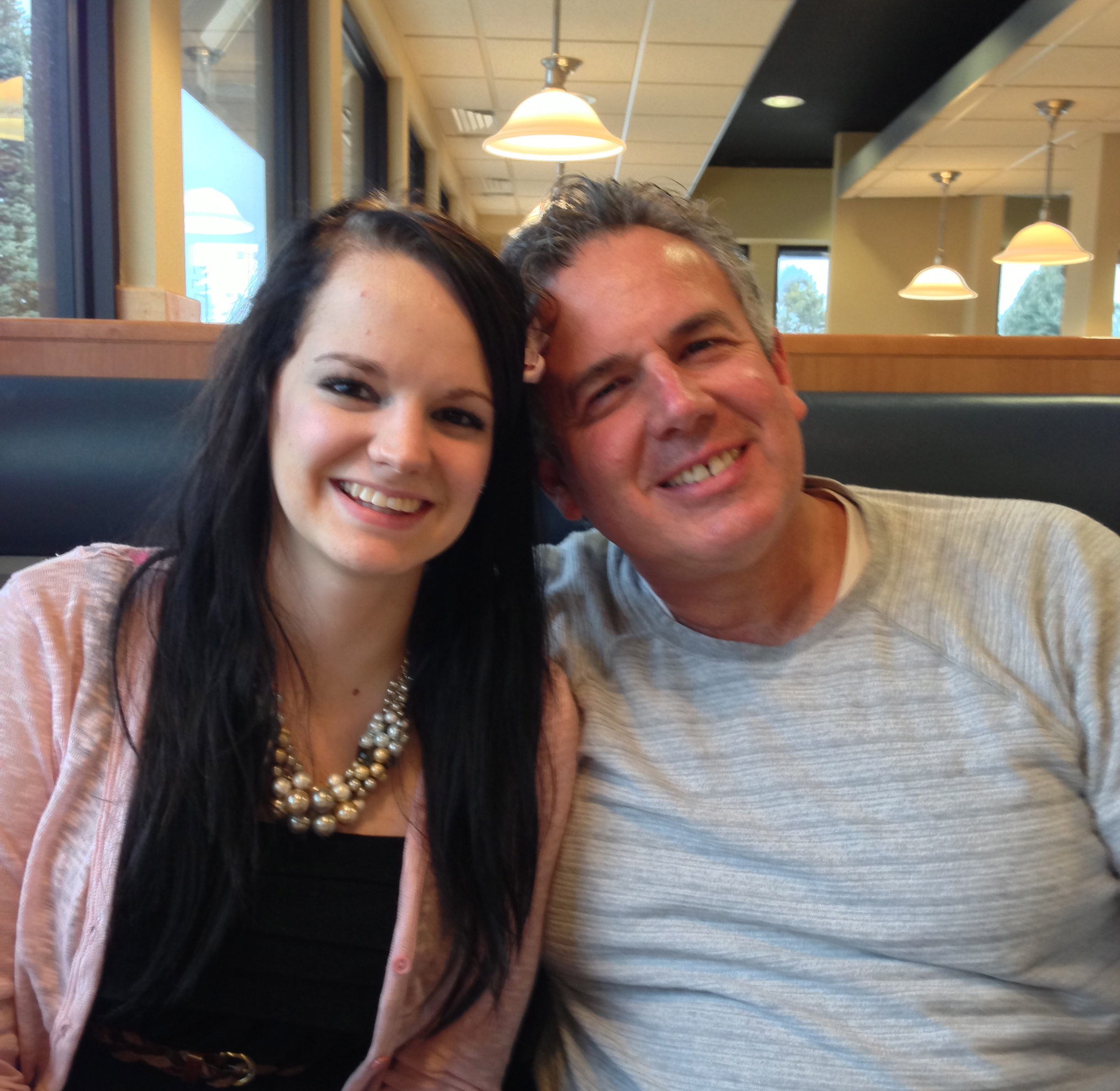 Hannah and Dave enjoying some father - daughter time