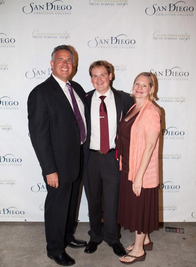 Dave and Dawn with our son, David Diaso Jr. He is a student at San Diego Christian College