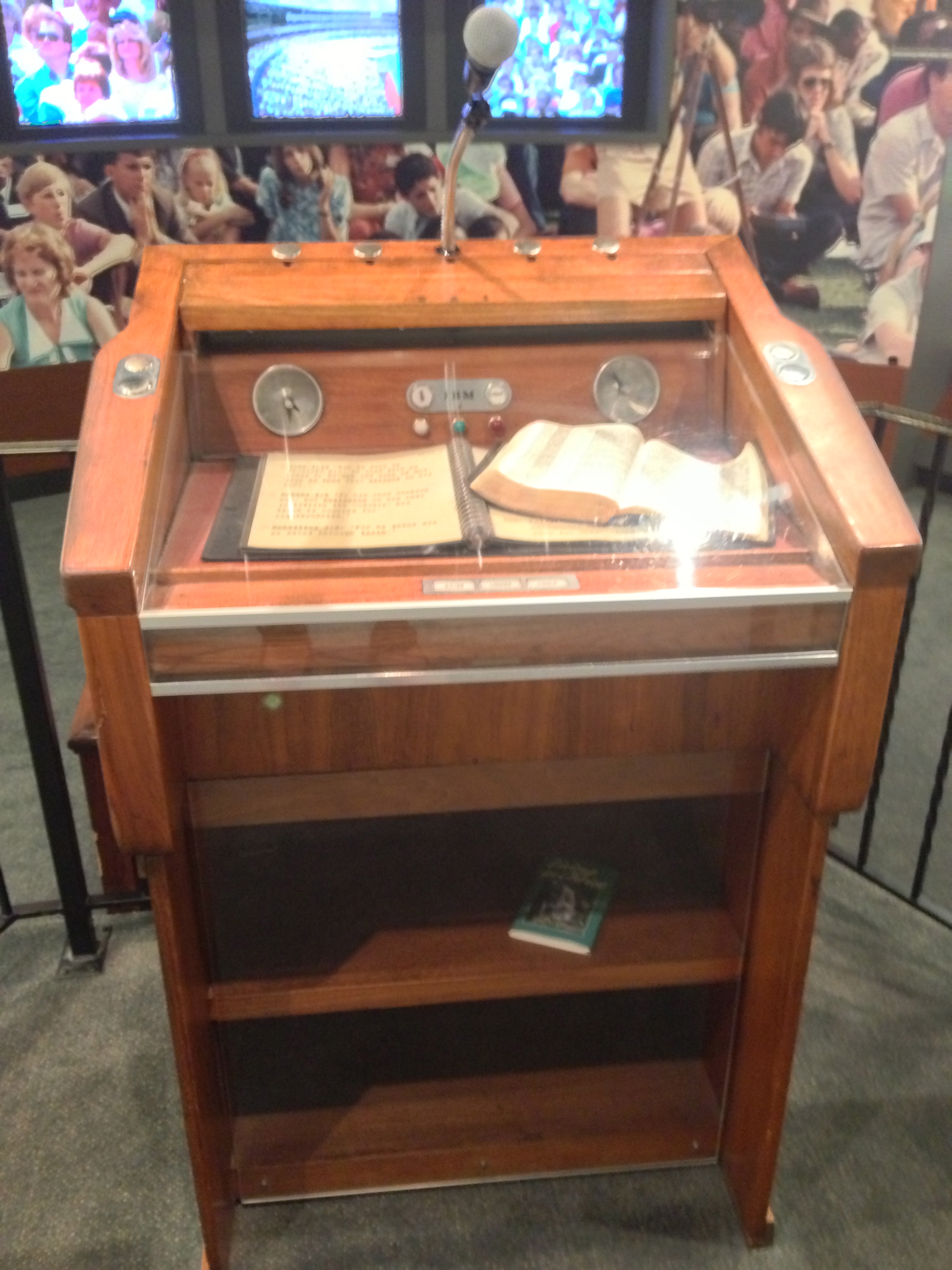 Billy Graham's pulpit that was shipped around the world and used at his evangelistic campaigns