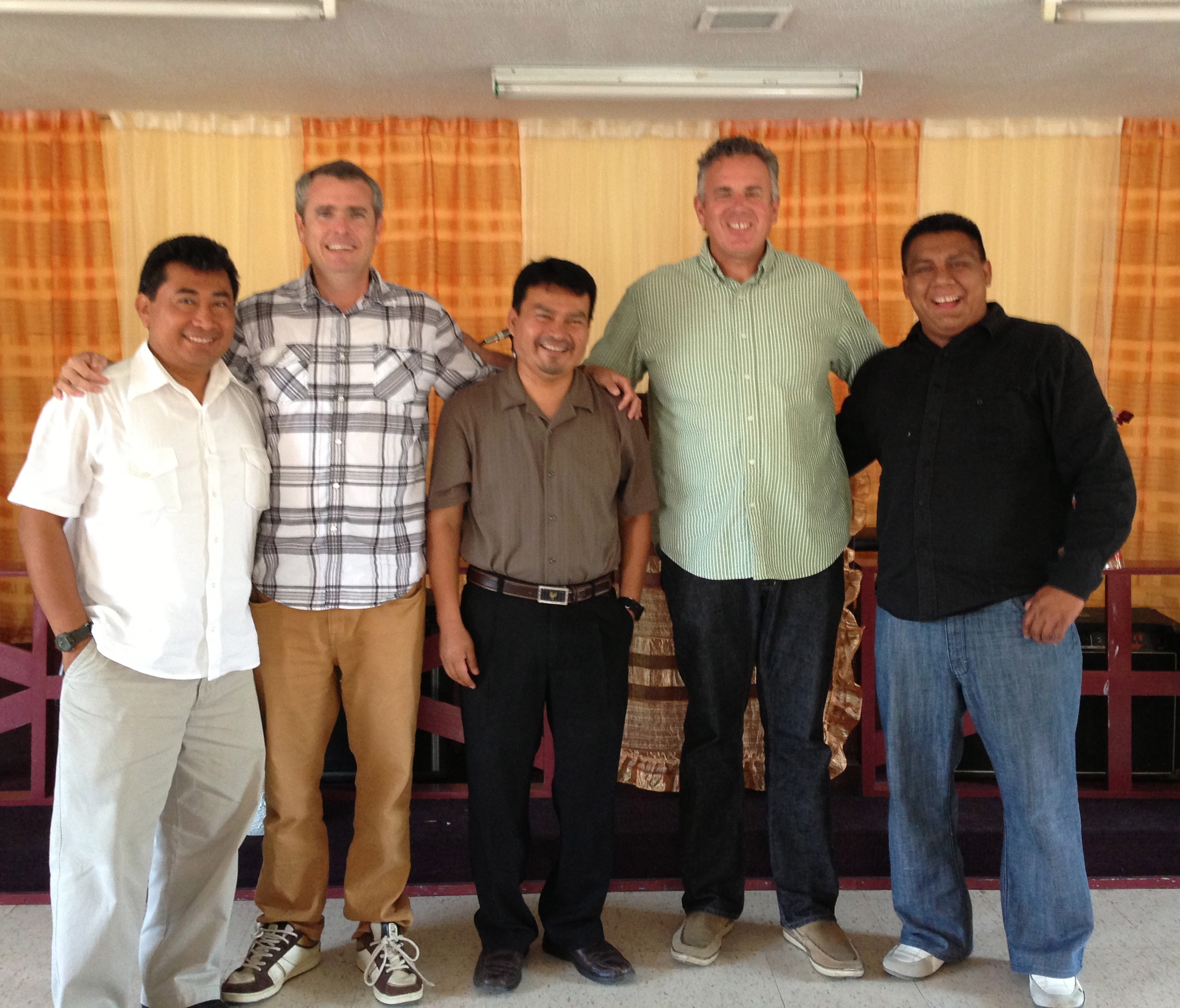 Ray and Dave with some pastors and  friends for the National Church .