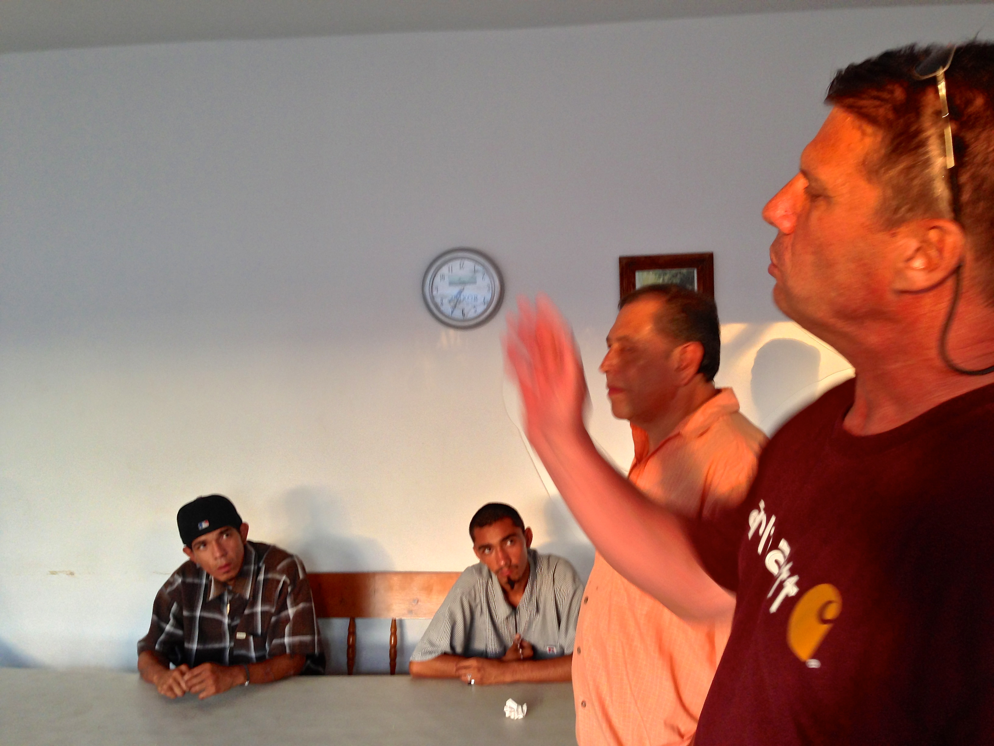 Peter sharing with the young gang members