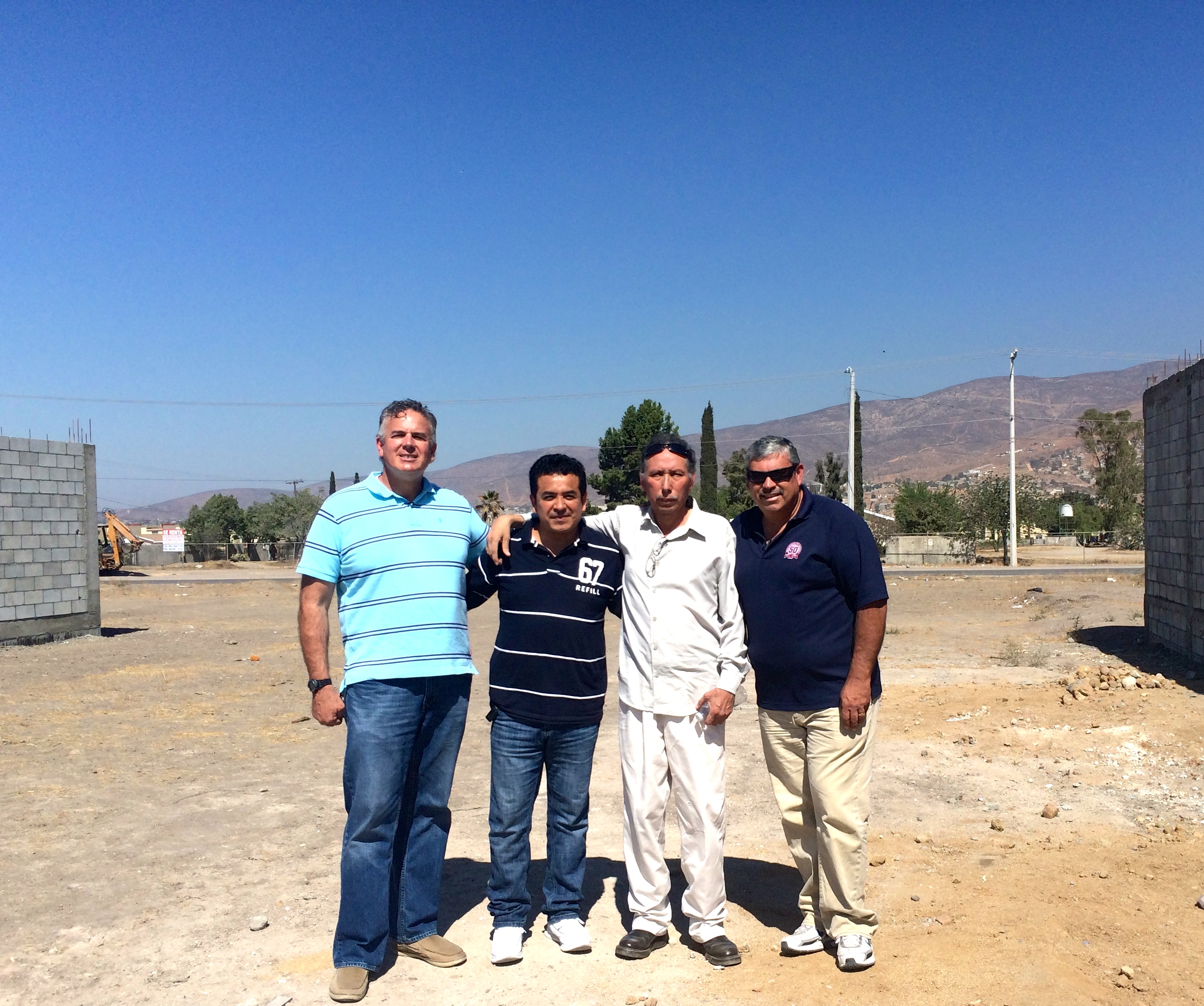 Dave with Daniel Nuñez and two of the church planters, Ivan Casados and Jose Luis Rivera
