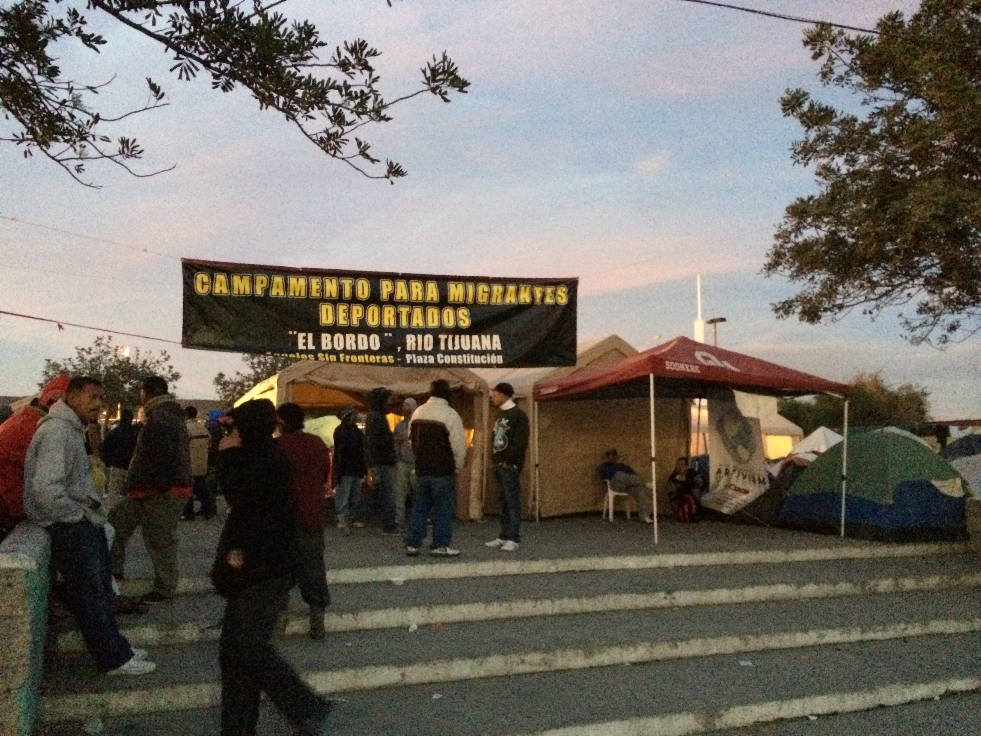 Entering the homeless park, El Bordo in Tijuana