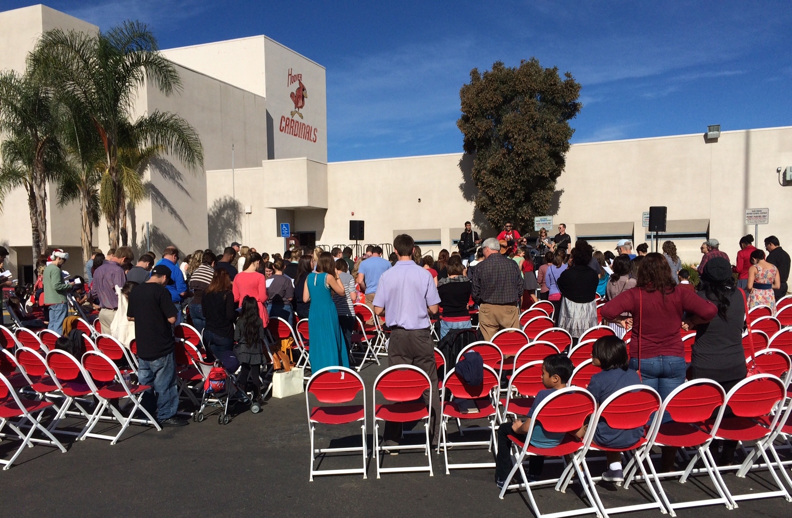 We Worshipped Outside Today at Hoover High