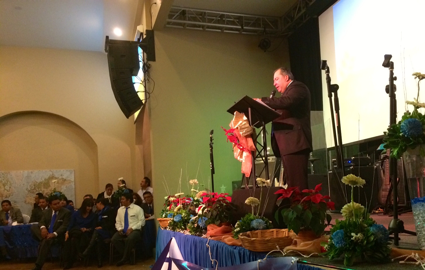 Pastor William Galdamez sharing the good news!