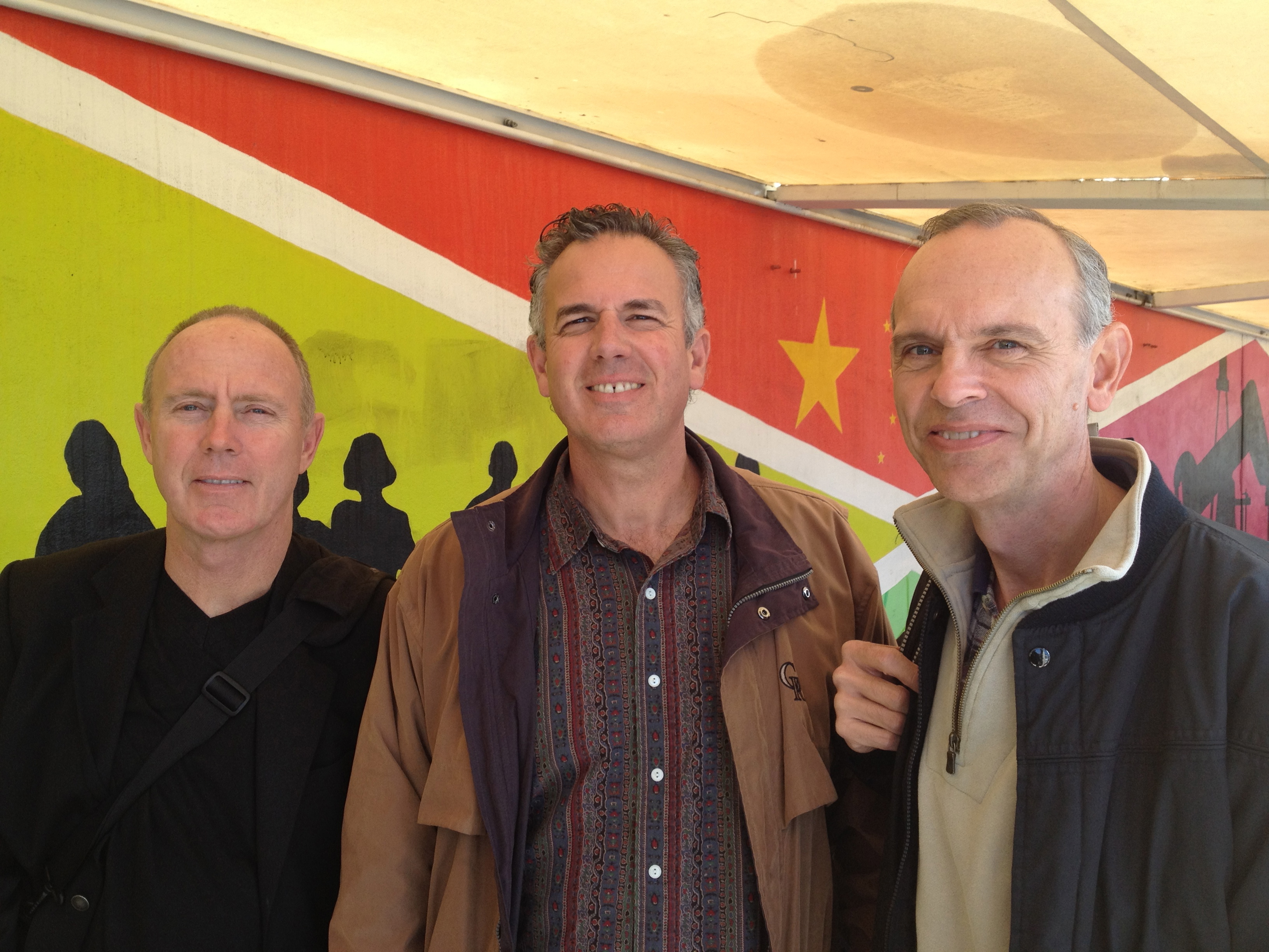 Bill Yarbrough with Dave and Jim DeWitt at the border crossing in Mexico