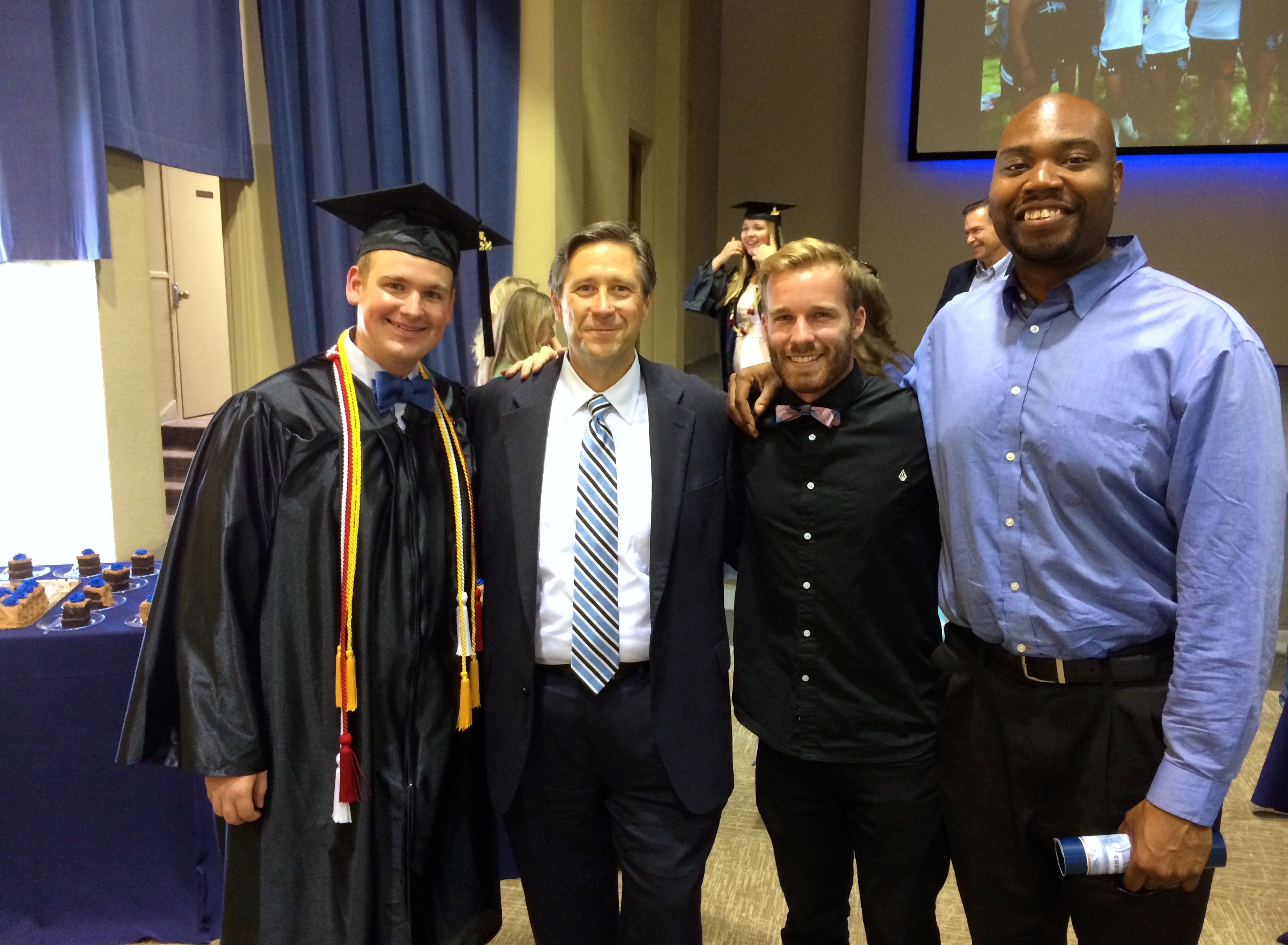 David with Dr. Paul Ague and some of his friends from school