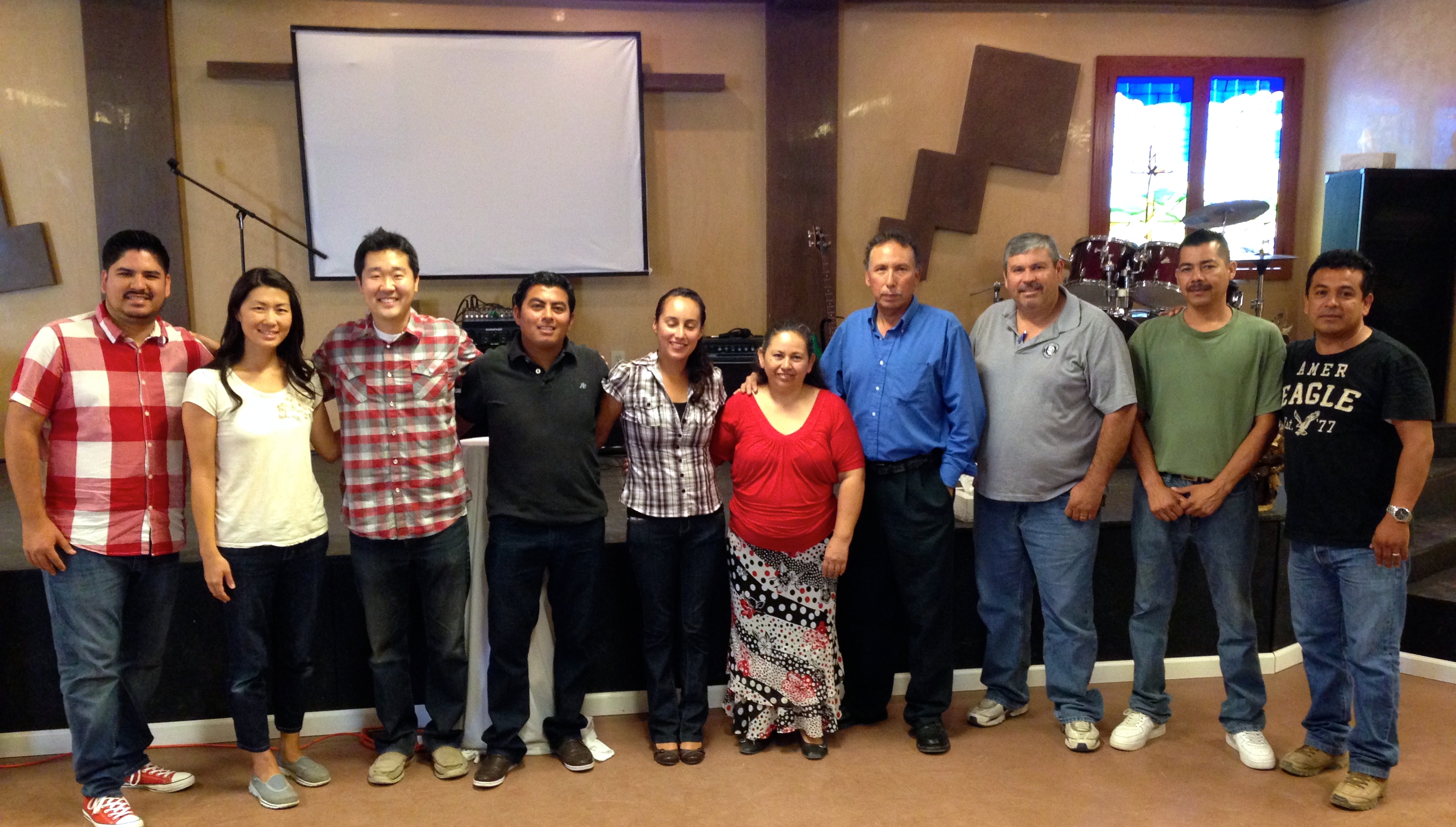 Paul and Linda Kim with the pastors from Lo Mejor del Trigo