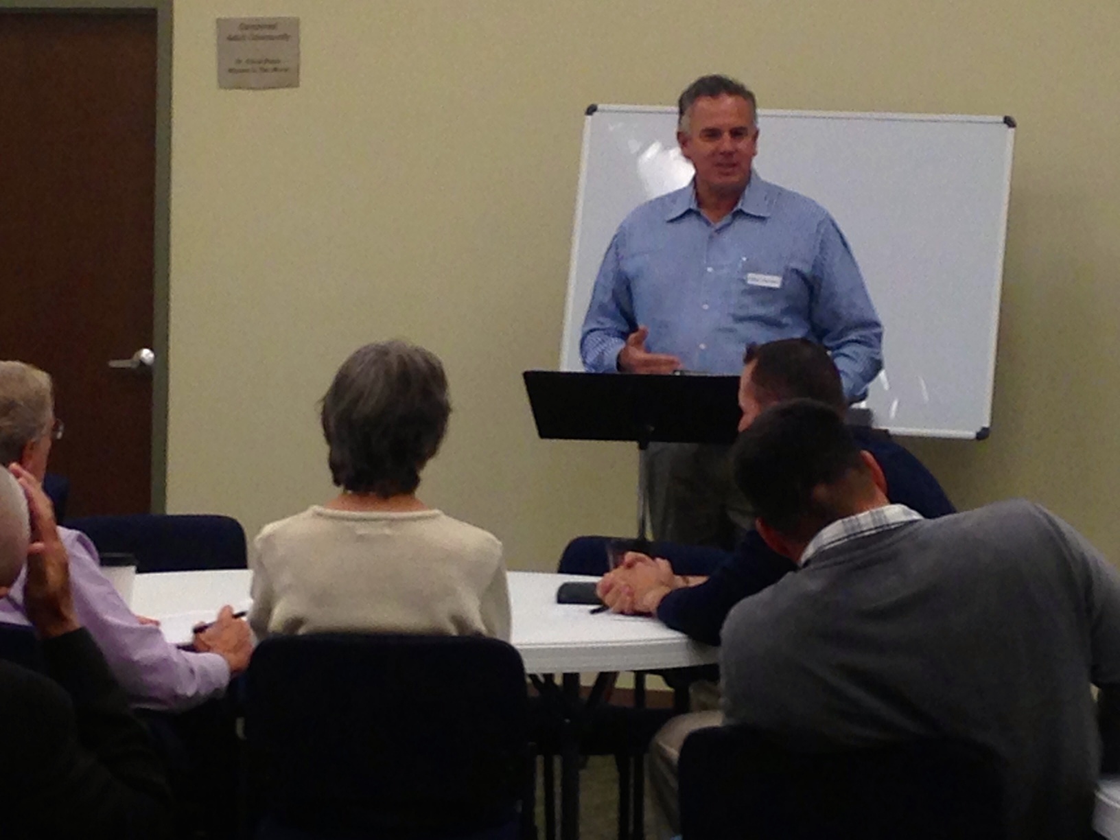 Dave sharing about missions on the border with Cheyenne Moutain Presbyterian Church