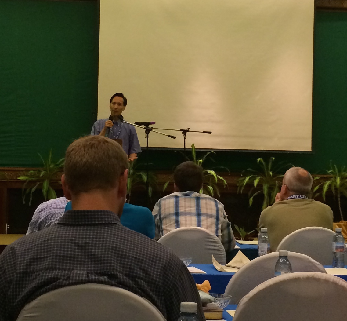 Dr. Lloyd Kim addressing us at MTW's worldwide leadership conference in Siem Reap, Cambodia