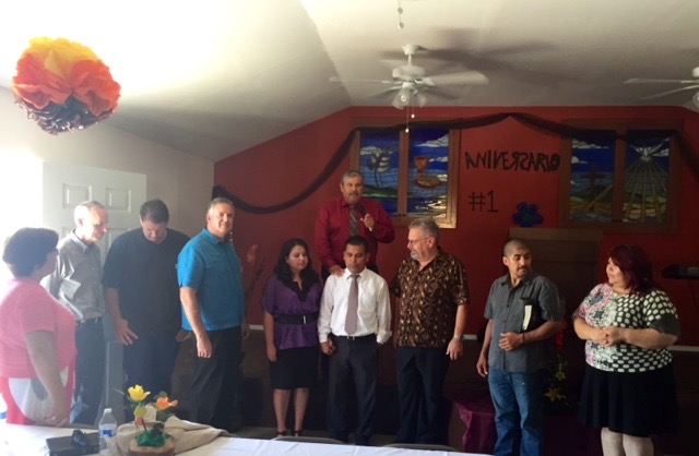 Installing Pastor Gilberto Garcia in the new church!