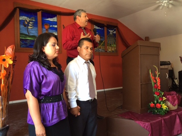 Pastor Gilberto Garcia and his wife, Maribel with Pastor Daniel Nuñez