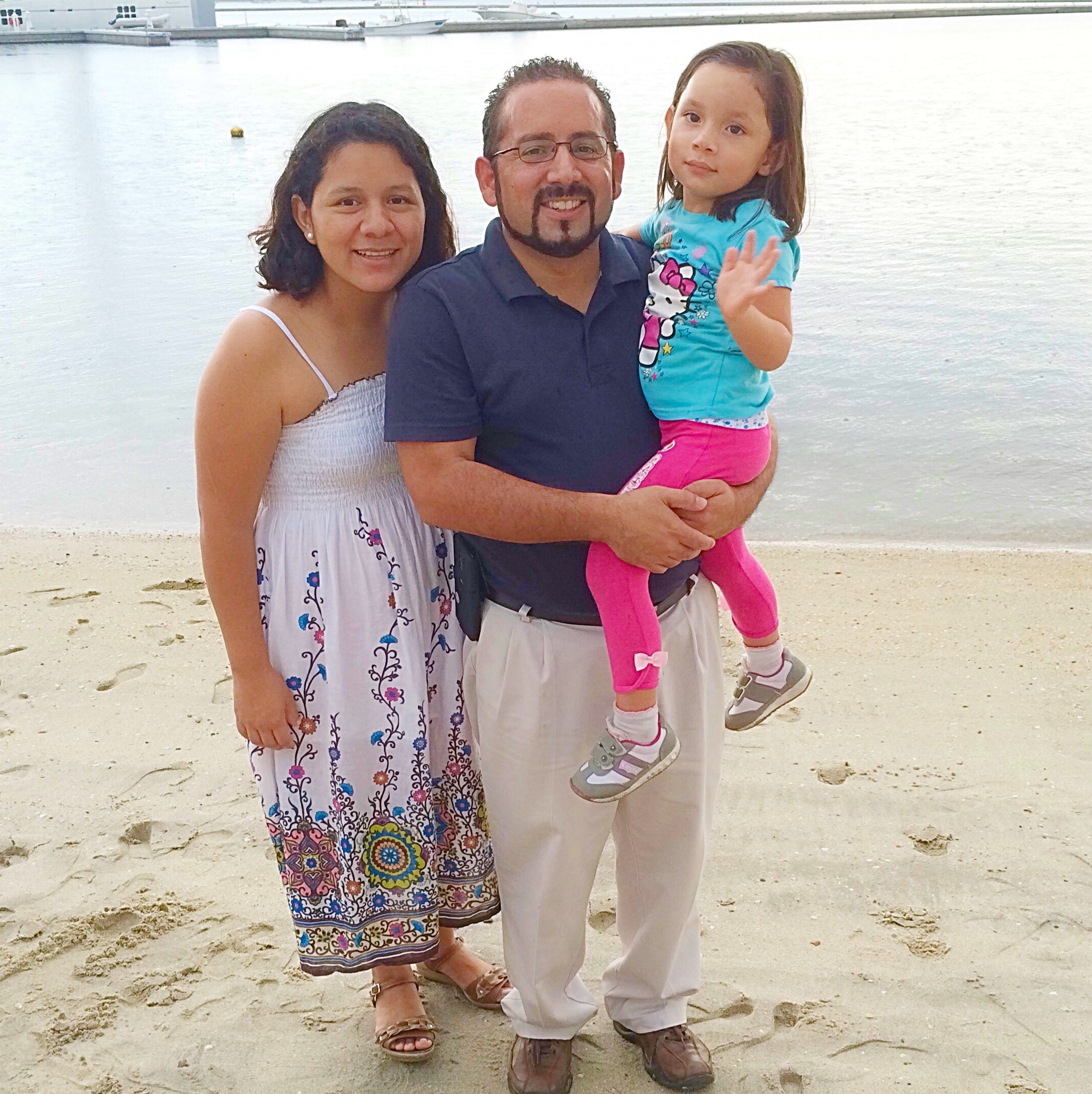 Victor & Fanny Gonzalez with their daughter, Xaris