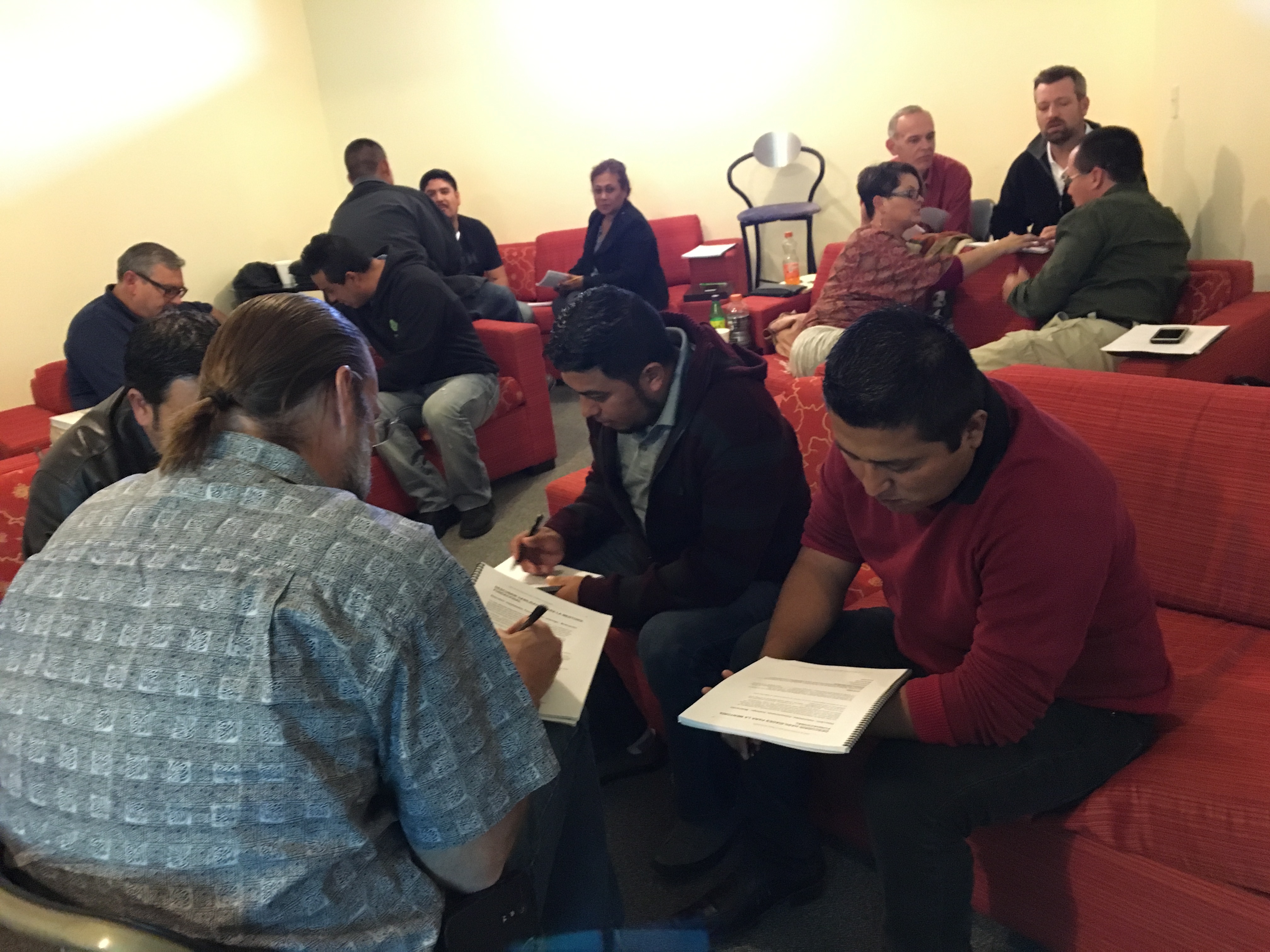Working in groups to practice coaching