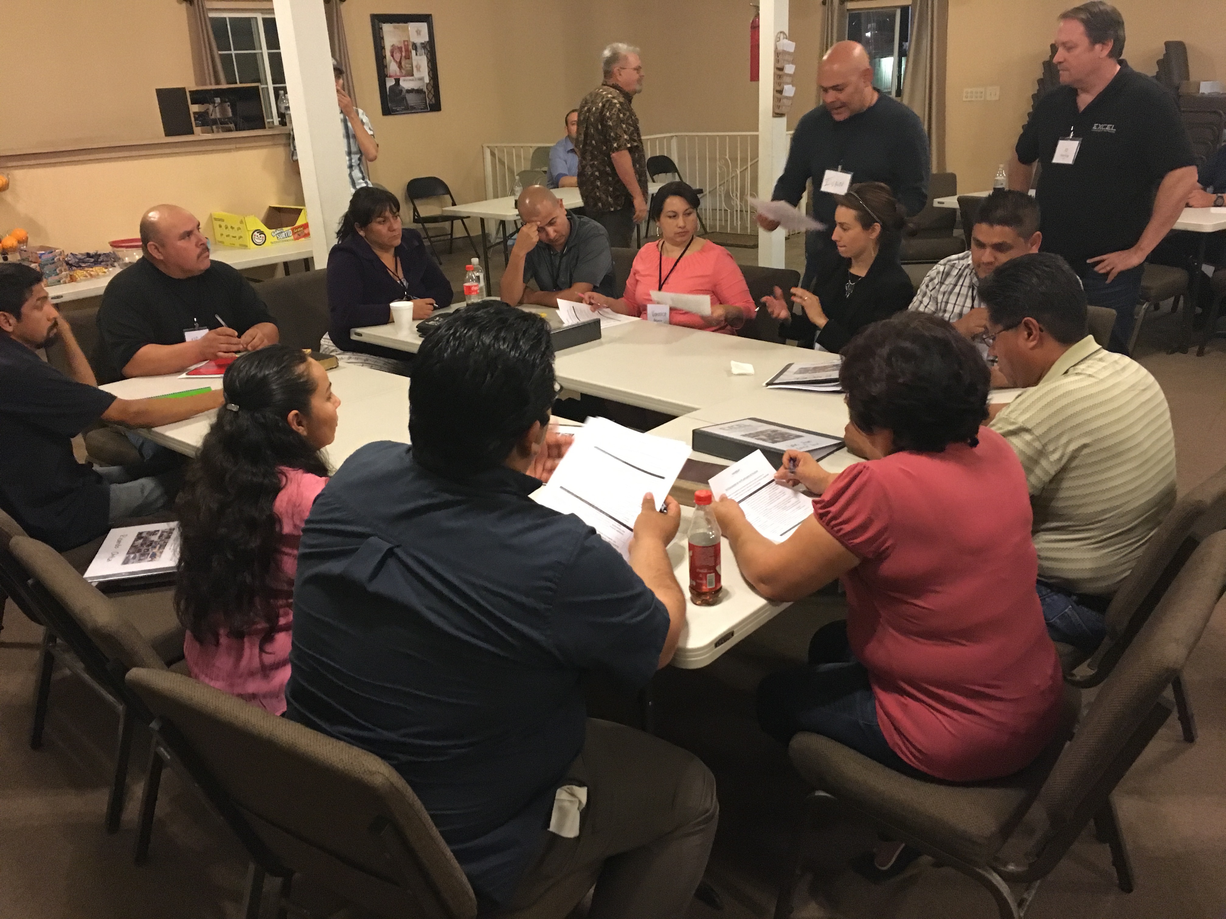 The church planting candidates working through an exercise during the Discovery Center
