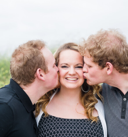 Hannah with our two loving brothers, David & Jonathan