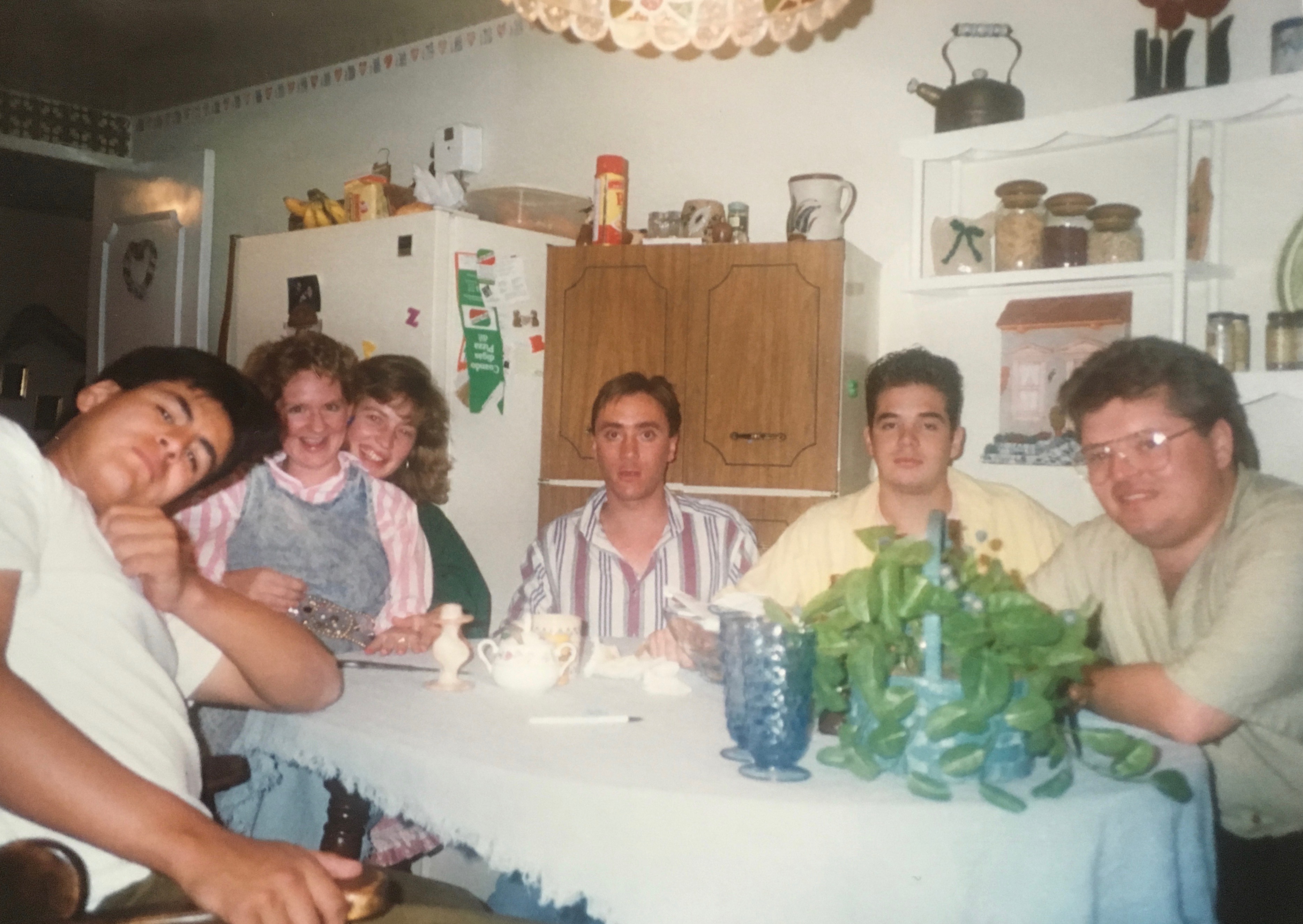 Sinuhe Arechiga, with Dawn, Andrea & Leo Ruggeri, Fernando and Leo's friend. We worked with a lot of young people in those days. Our house was always fall of activity.