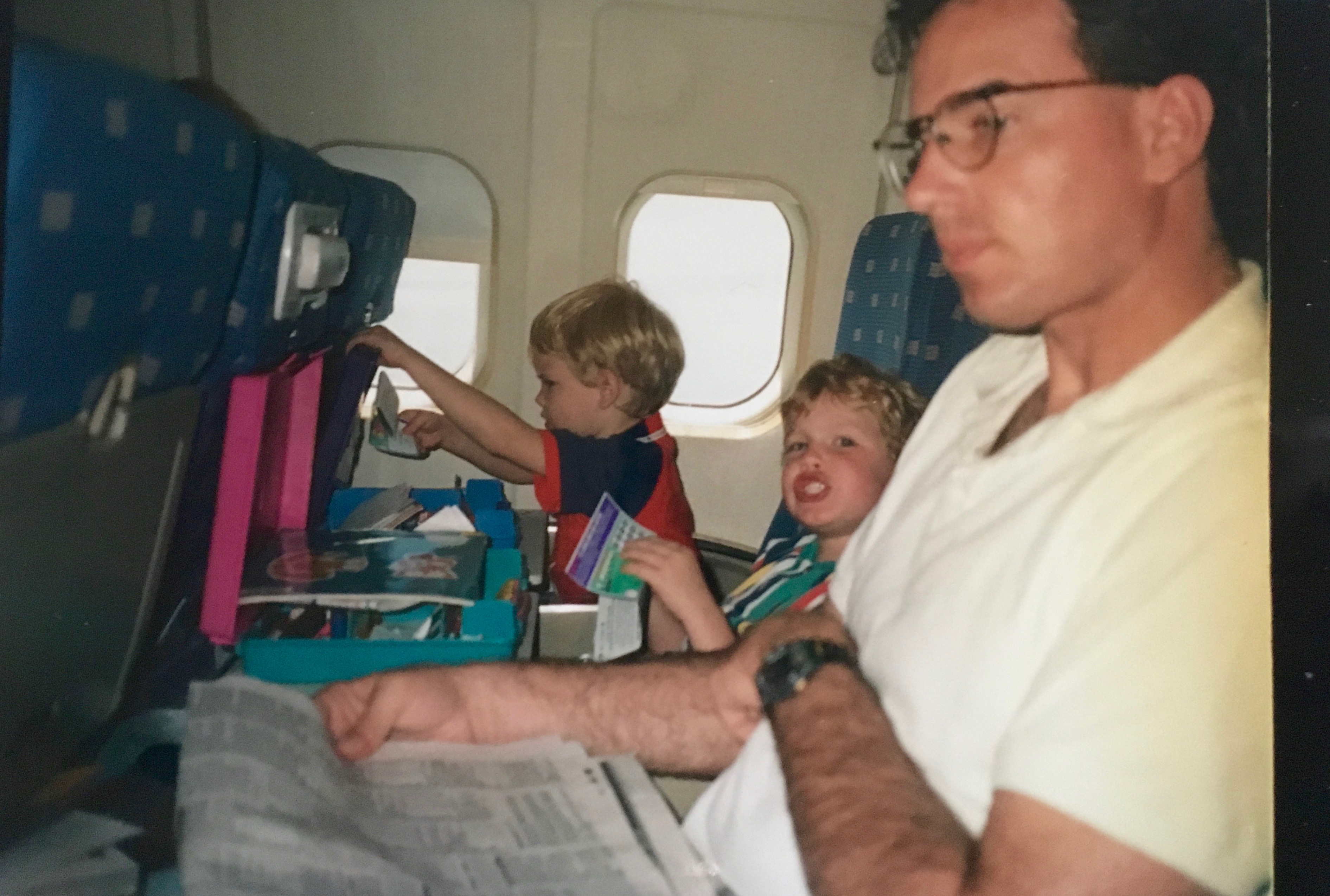 Flying with my two boys - part of the life we lived!