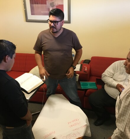 A small group exercise during church planting incubator