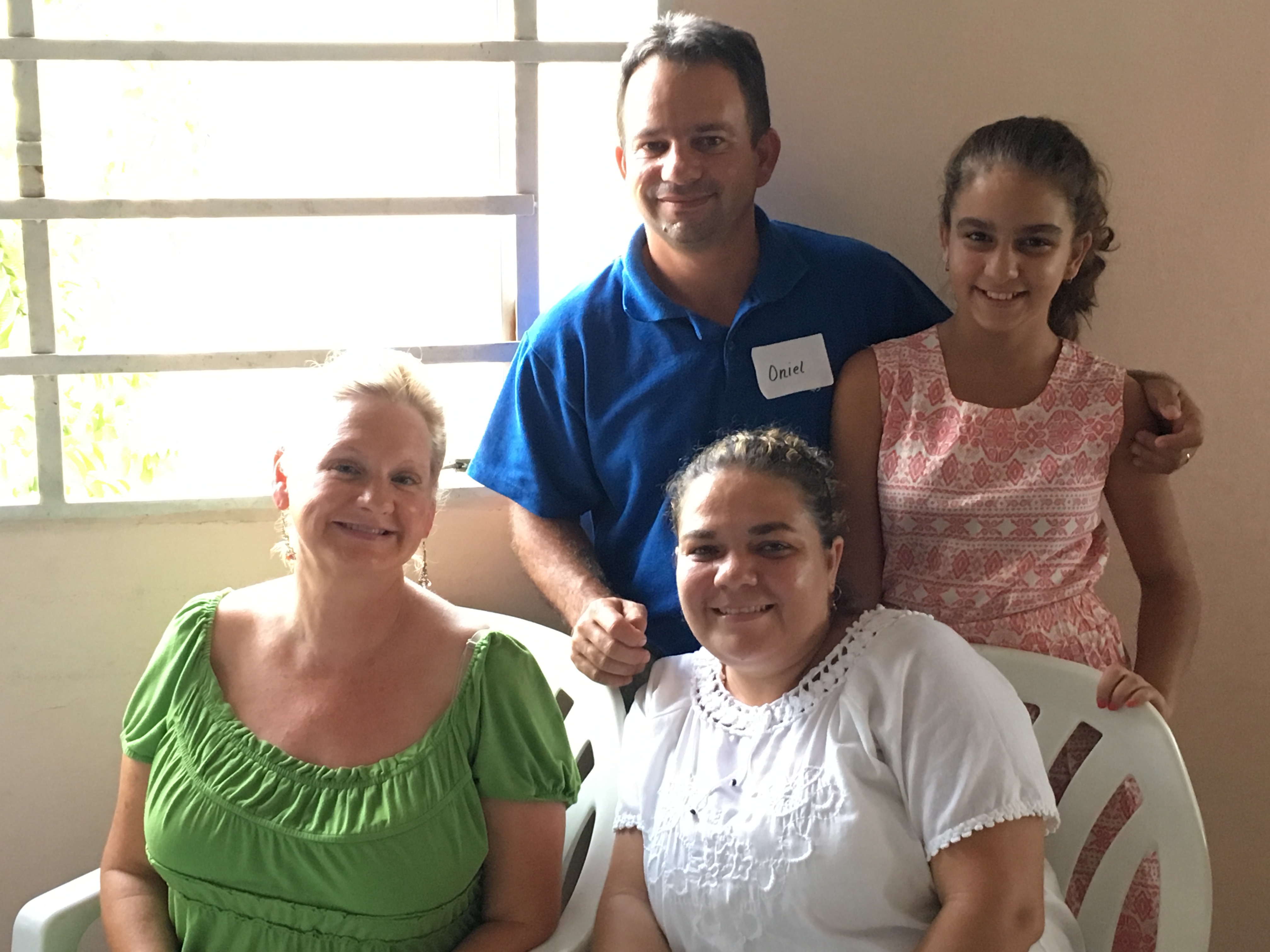 Dawn with Pastor Oniel and his wife, Heidy and daughter, Rosa