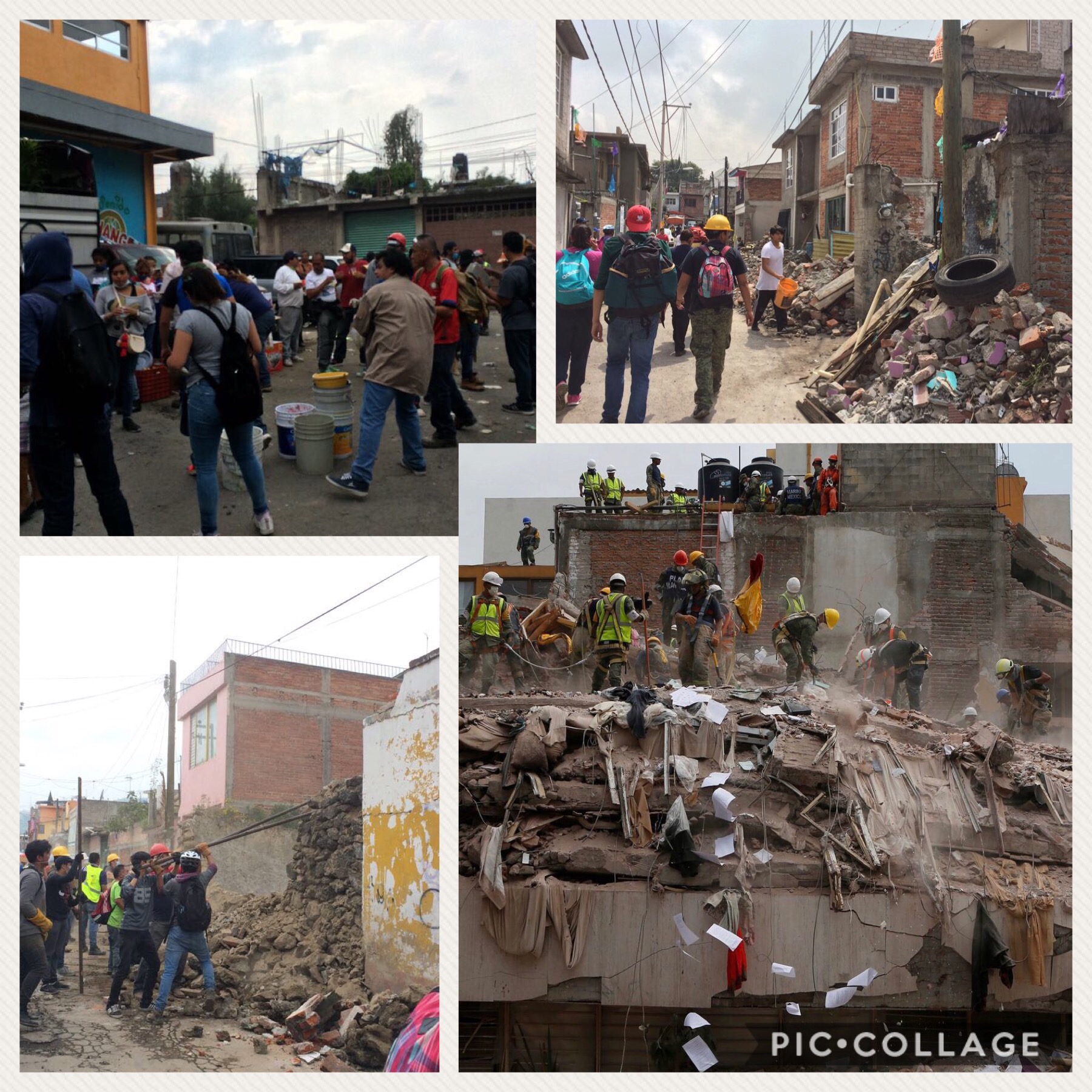 The Devastation caused by the earthquake 