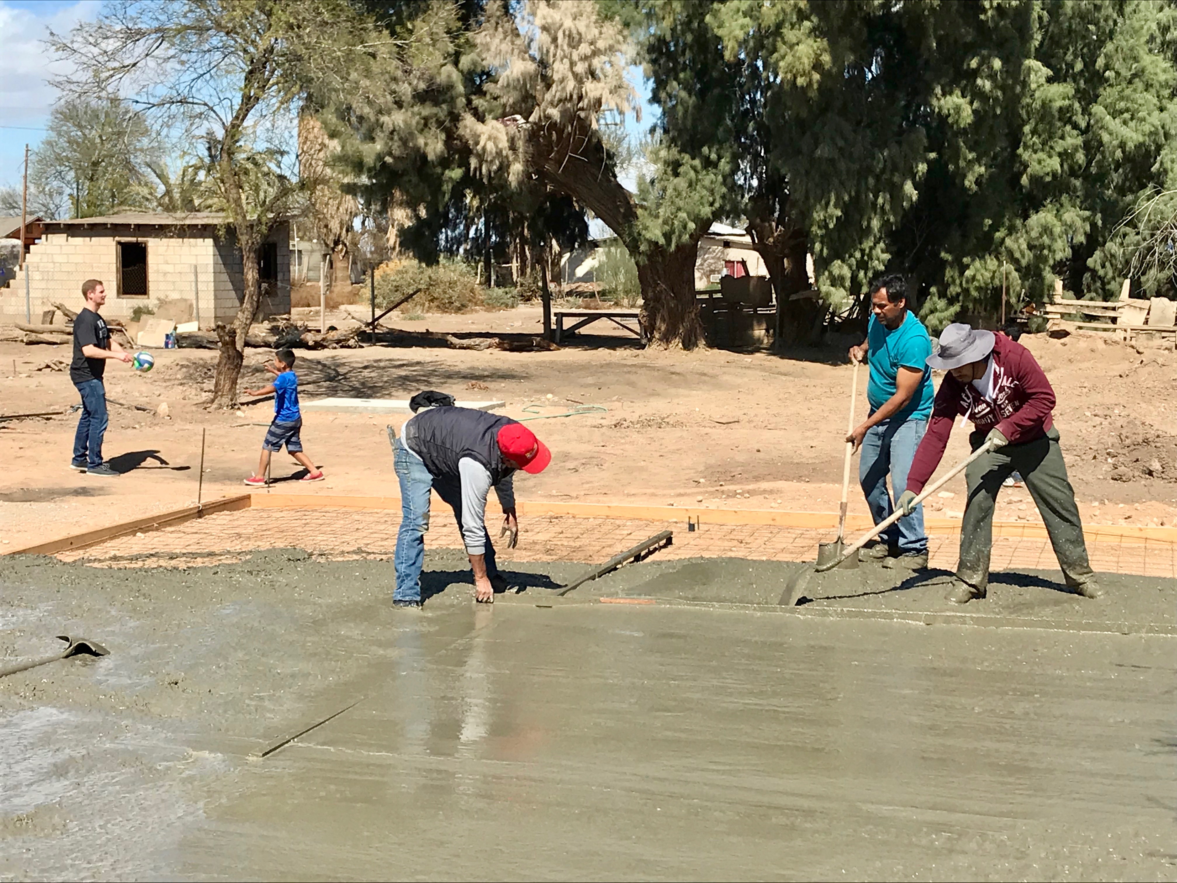 The foundation for the new church in Mexicali, Mexico