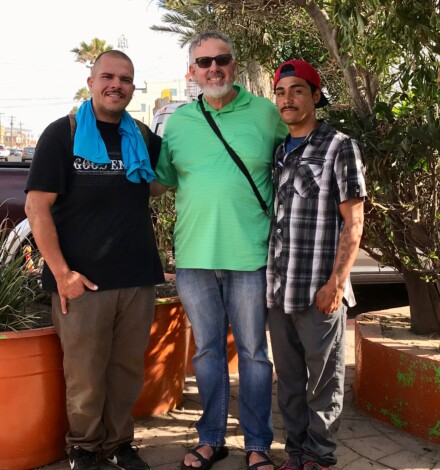 Dave with our new friends Nicolas and Alexander