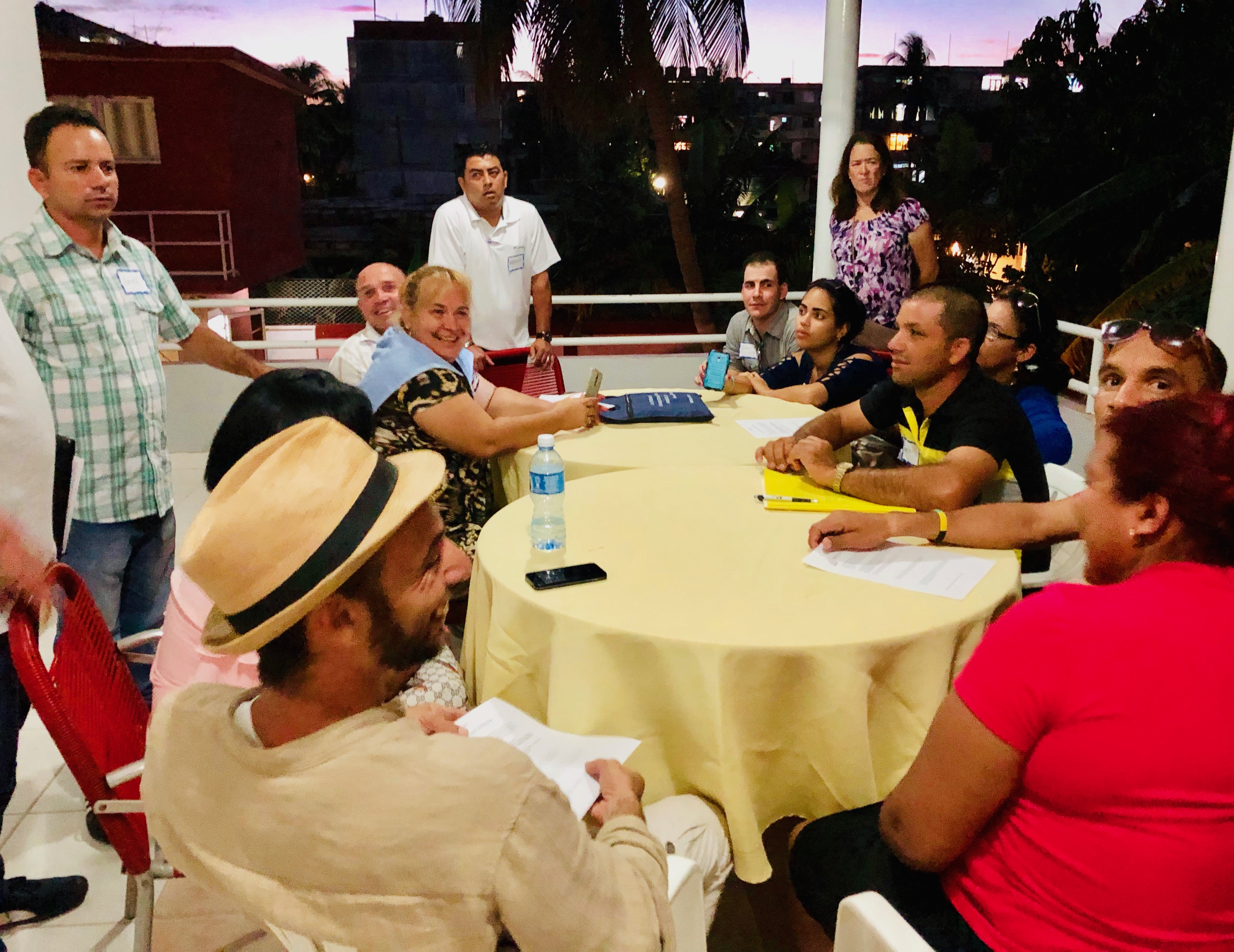 The church planters doing an exercise during the Discovery Center in Havana