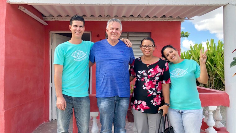 Dave with Mario & Yani and Sara who is married to Pastor Justo. Justo and Sara are also great friends who train others to plant churches in Cuba!