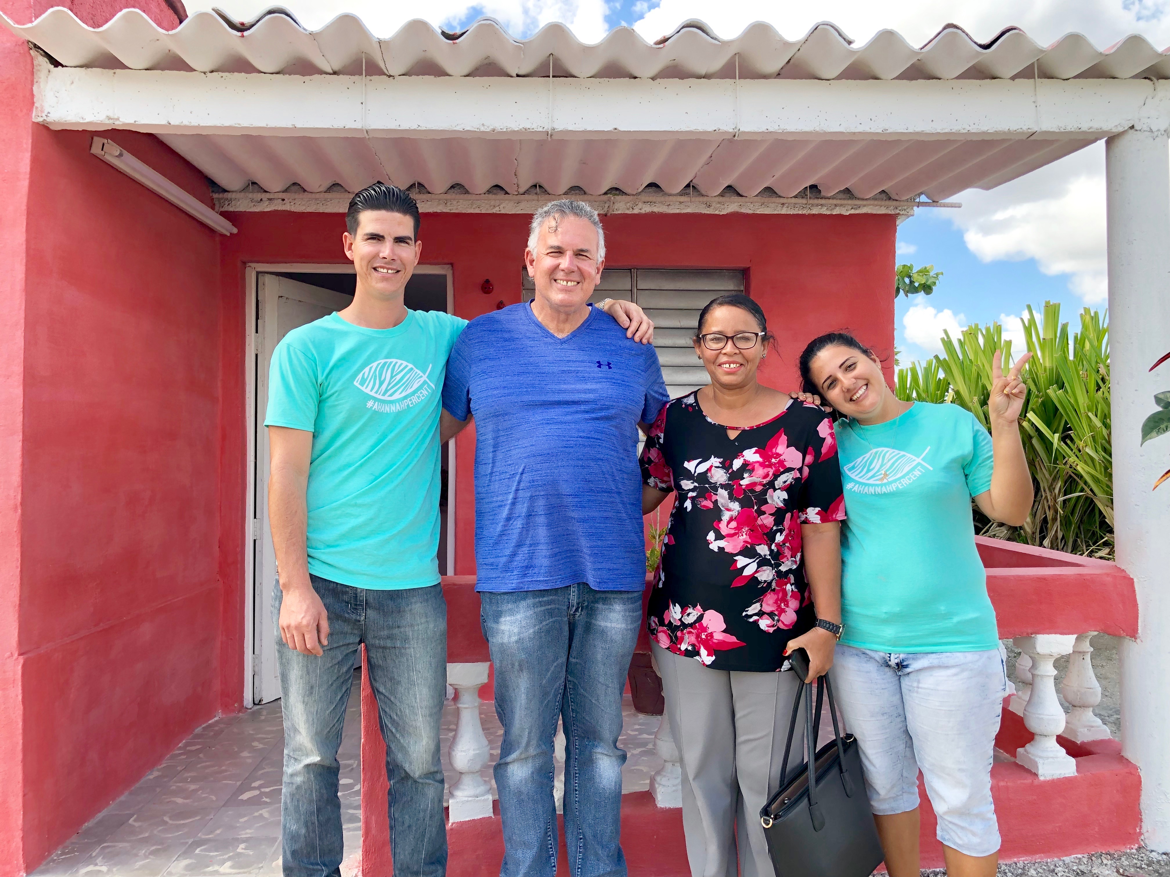 Dave with Mario & Yani and Sara who is married to Pastor Justo. Justo and Sara are also great friends who train others to plant churches in Cuba!