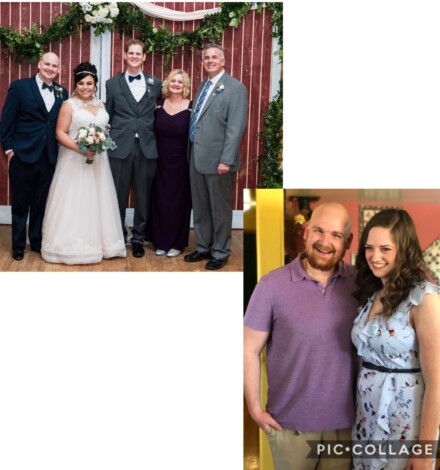 Our growing family - Jonathan & Hannah's wedding. David & Emily's wedding shower