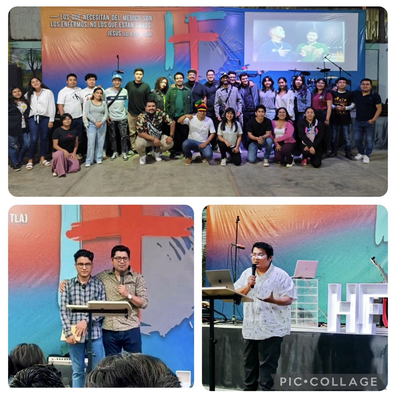 Pastor Eliel with some of his young leaders