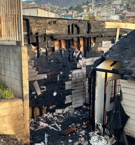 The damage done by the fire