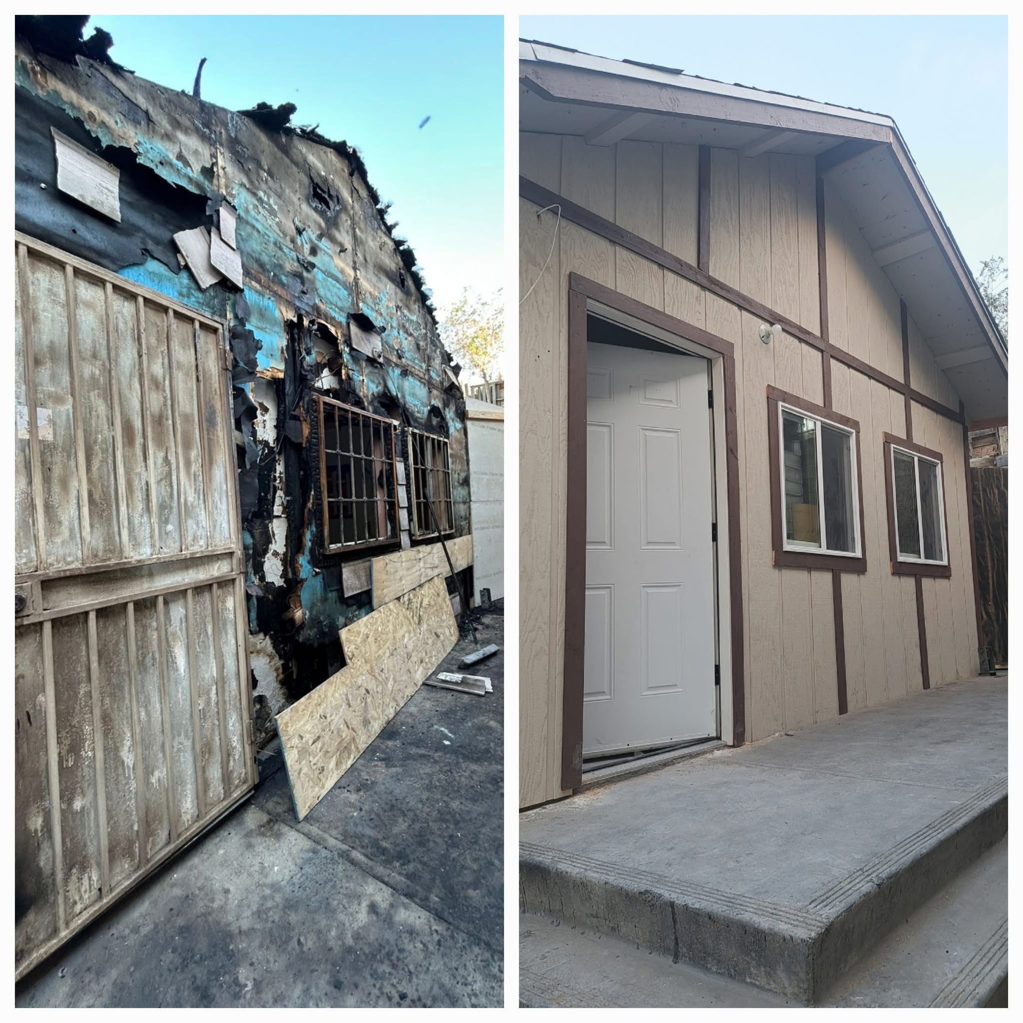 Before and after the fire