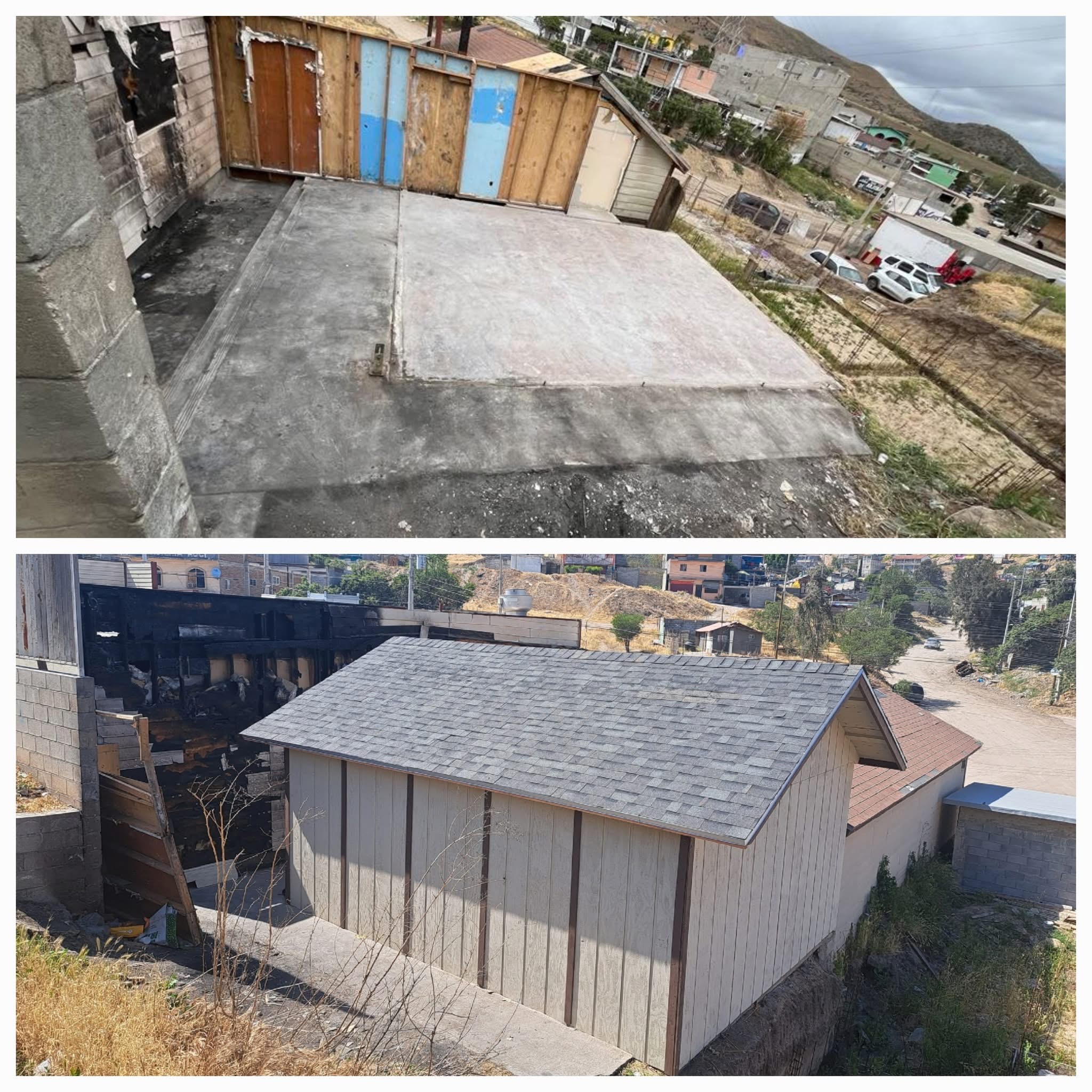 Before and after the fire