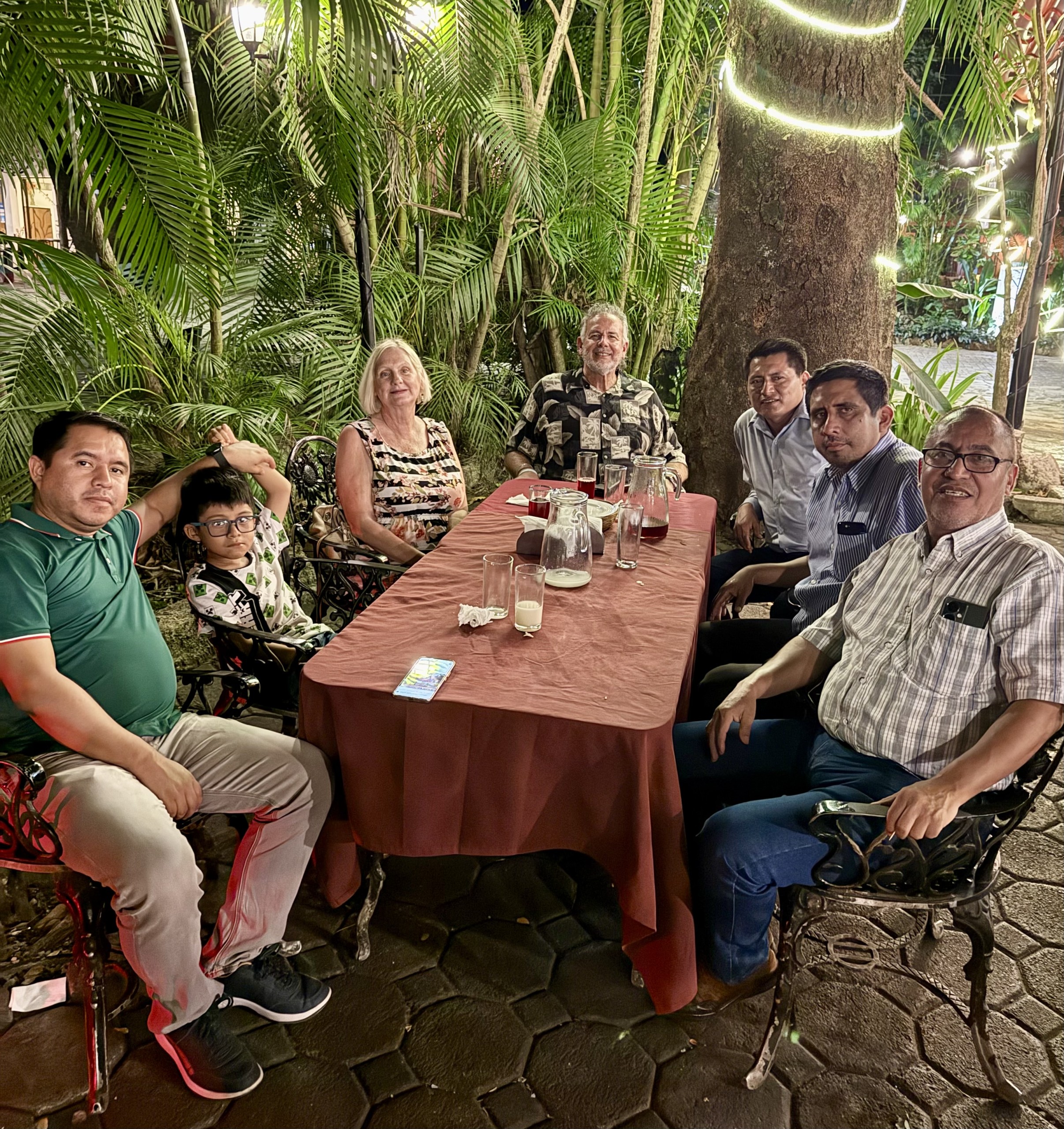 Dave and Dawn with (left to right) Marco, Ithan (his son), Tomas, Noe and Enrique.