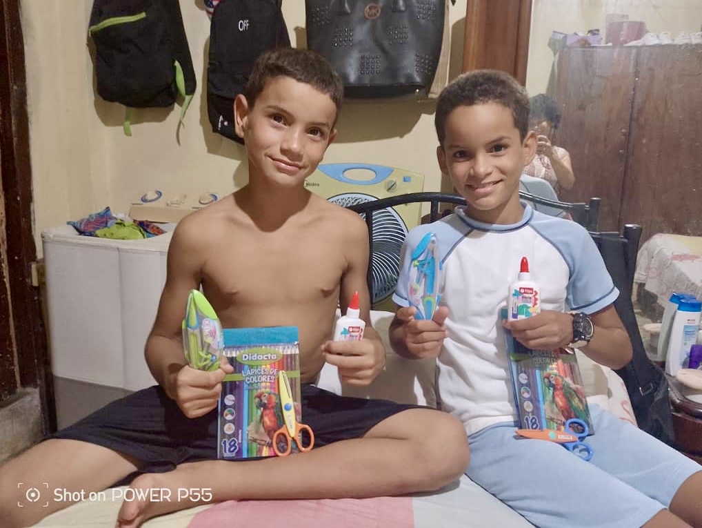 Kids that have received school supplies from our ministry