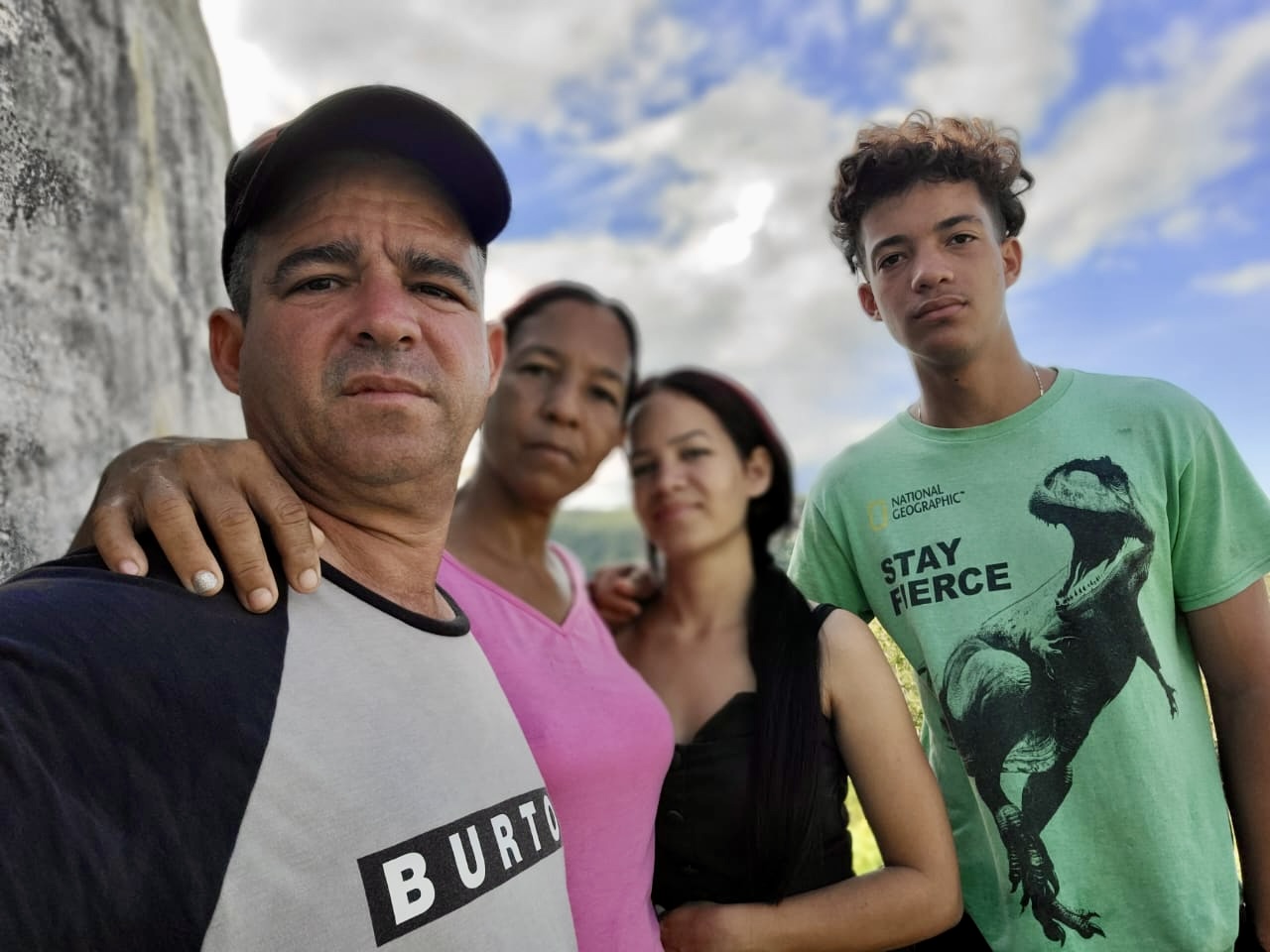 One of the families that was affected by Hurricane Melissa: Pastor Eliaquin, his wife, Marielena, and two of their children