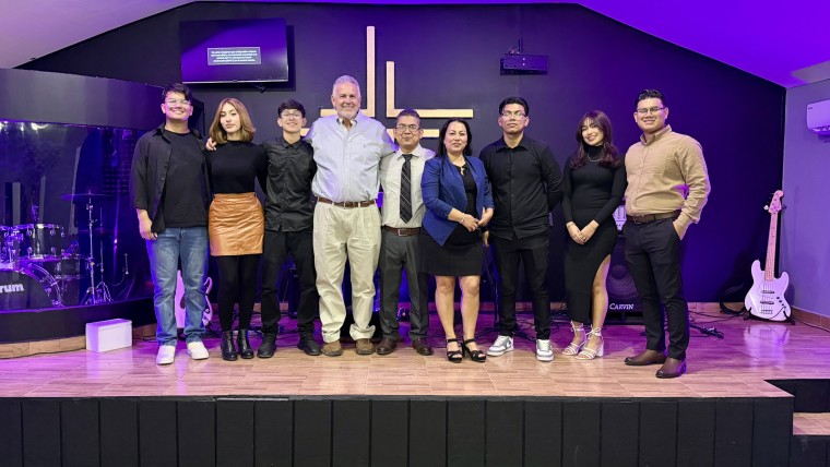 The Munoz Family and worship team