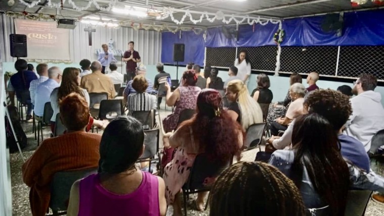 One of our partner churches worshipping the Lord on the Big Island