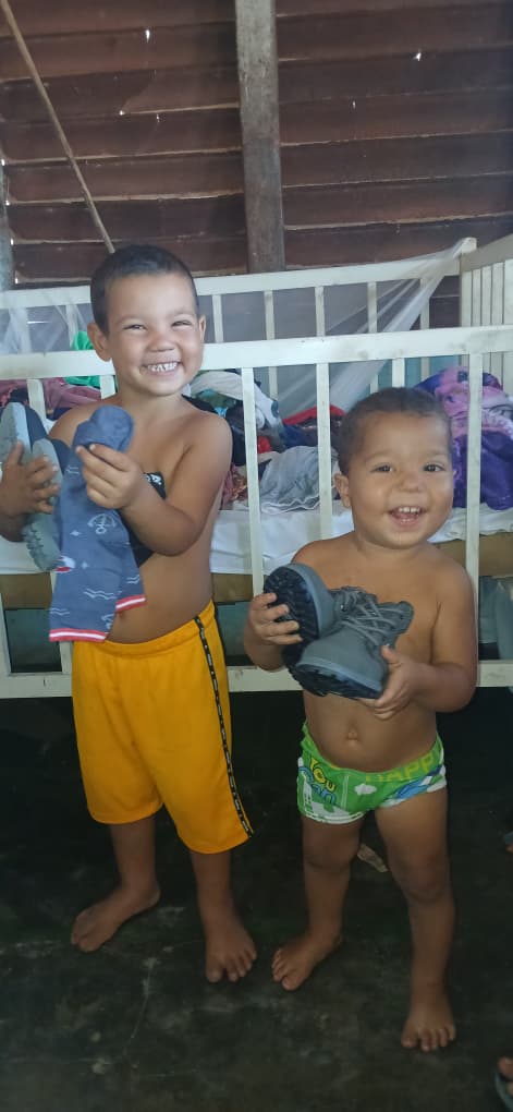Happy faces of children being blessed
