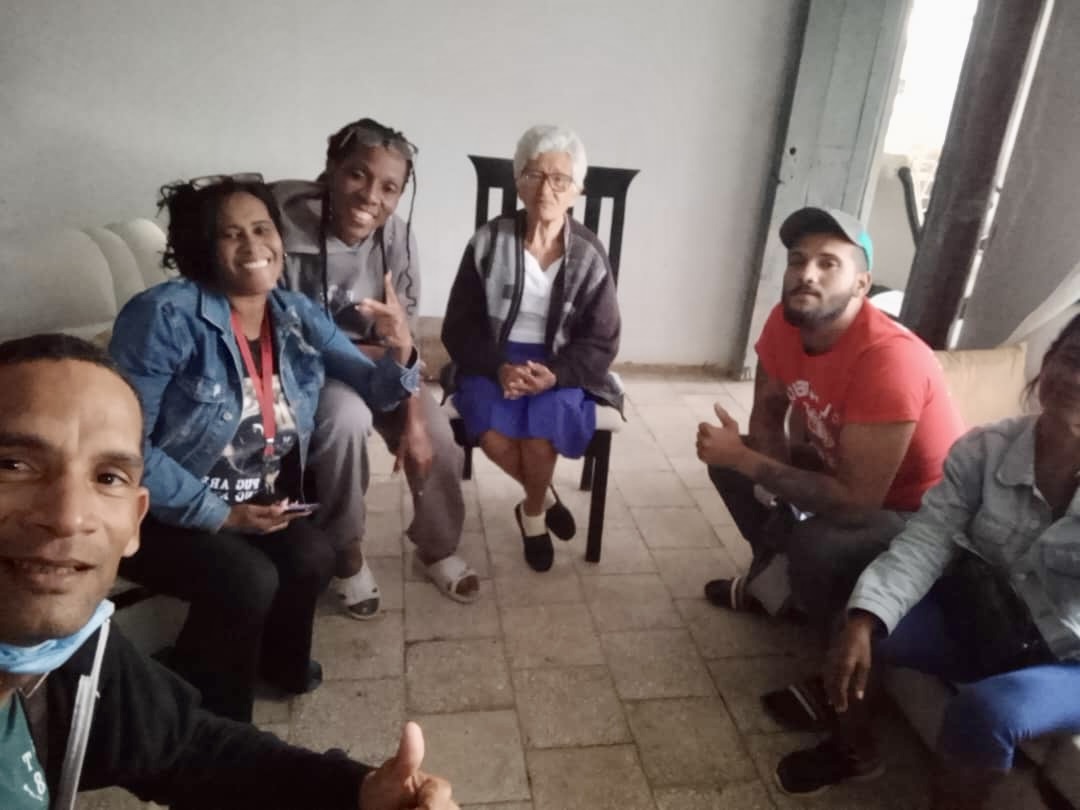 Pastor Dunesky in one of the home churches meeting